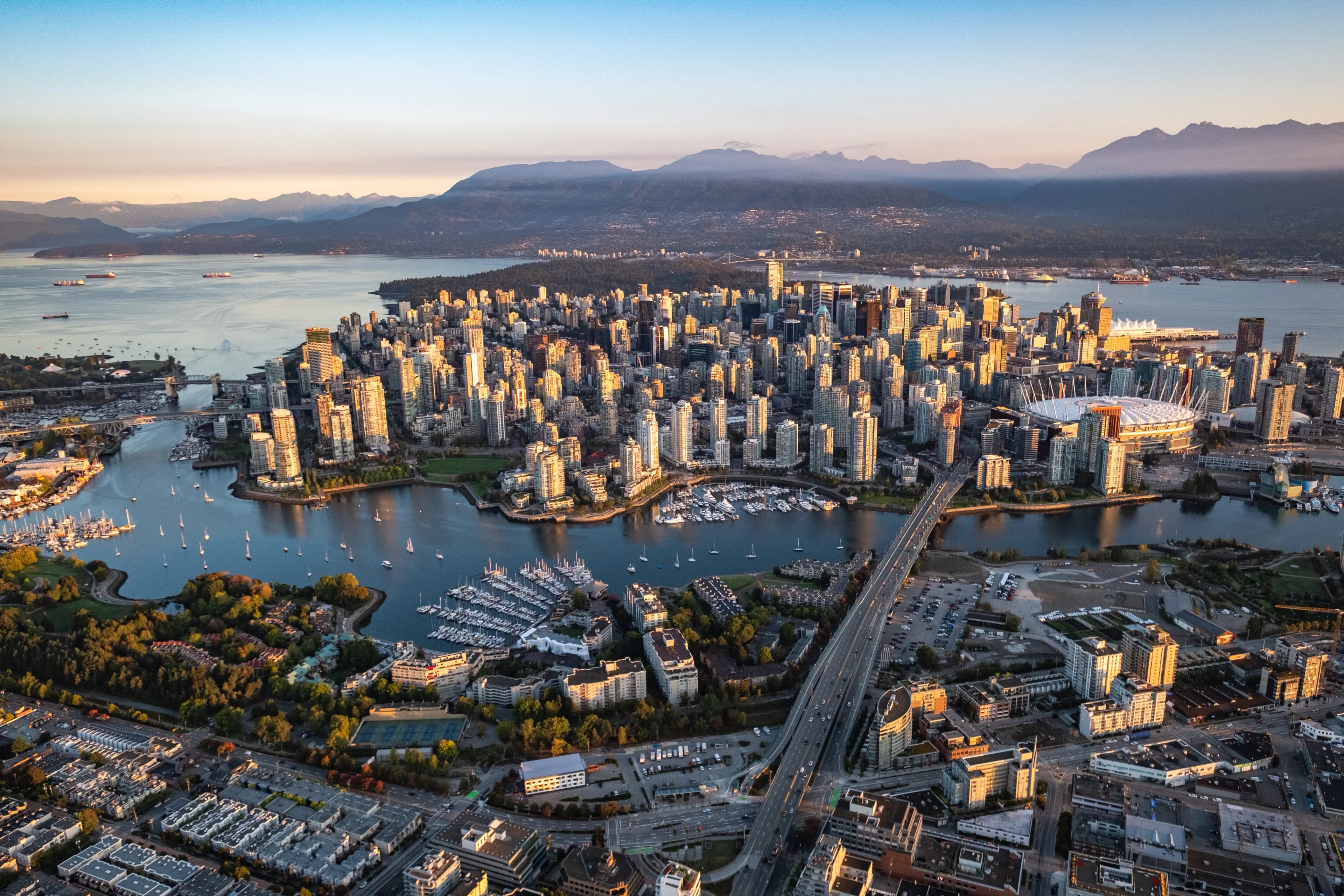 View of Vancouver from above