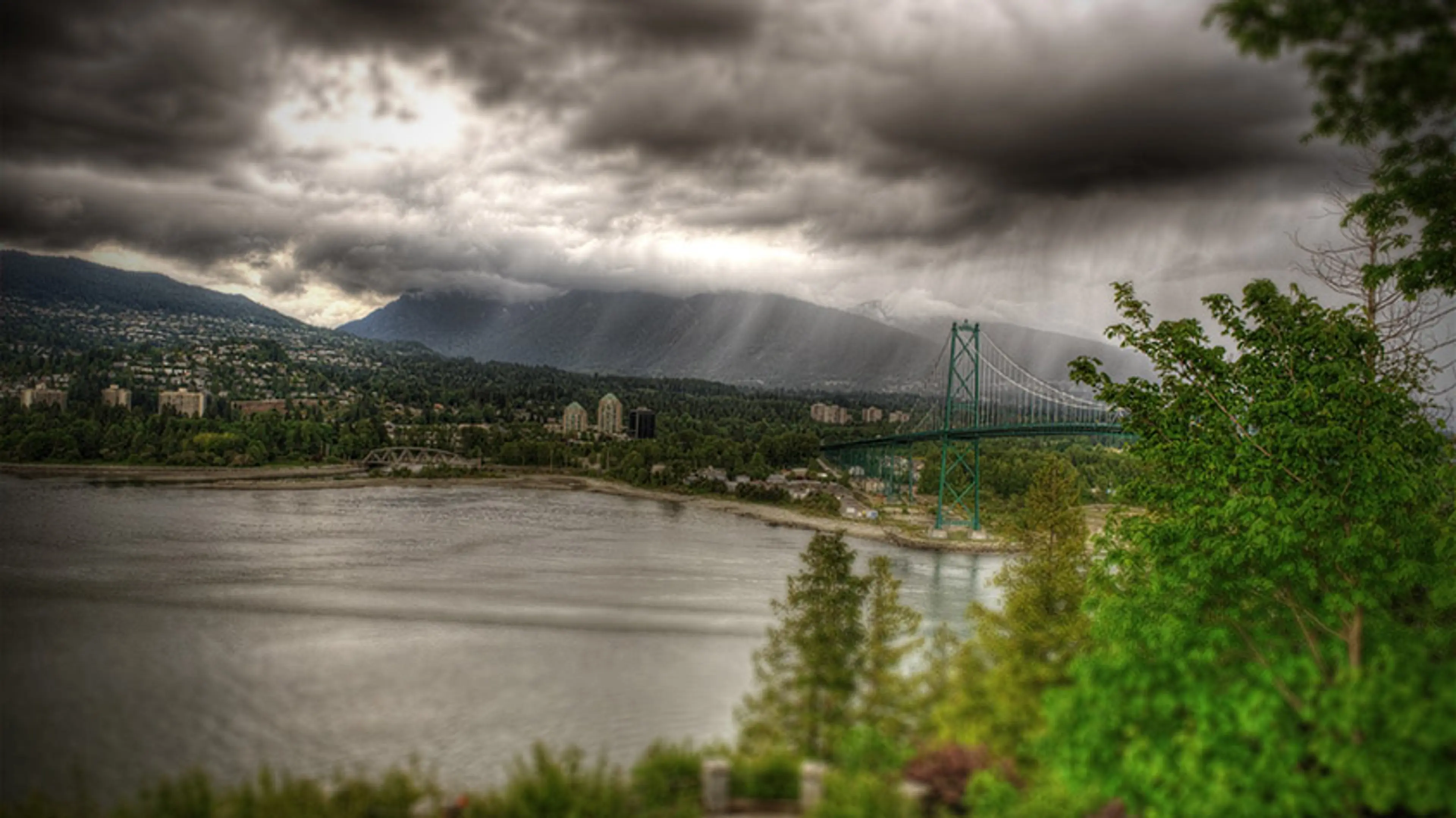 Rain Clouds and the Lions Gate Bridge