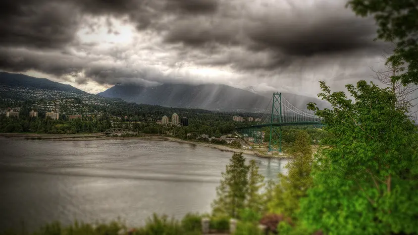 Rain Clouds and the Lions Gate Bridge