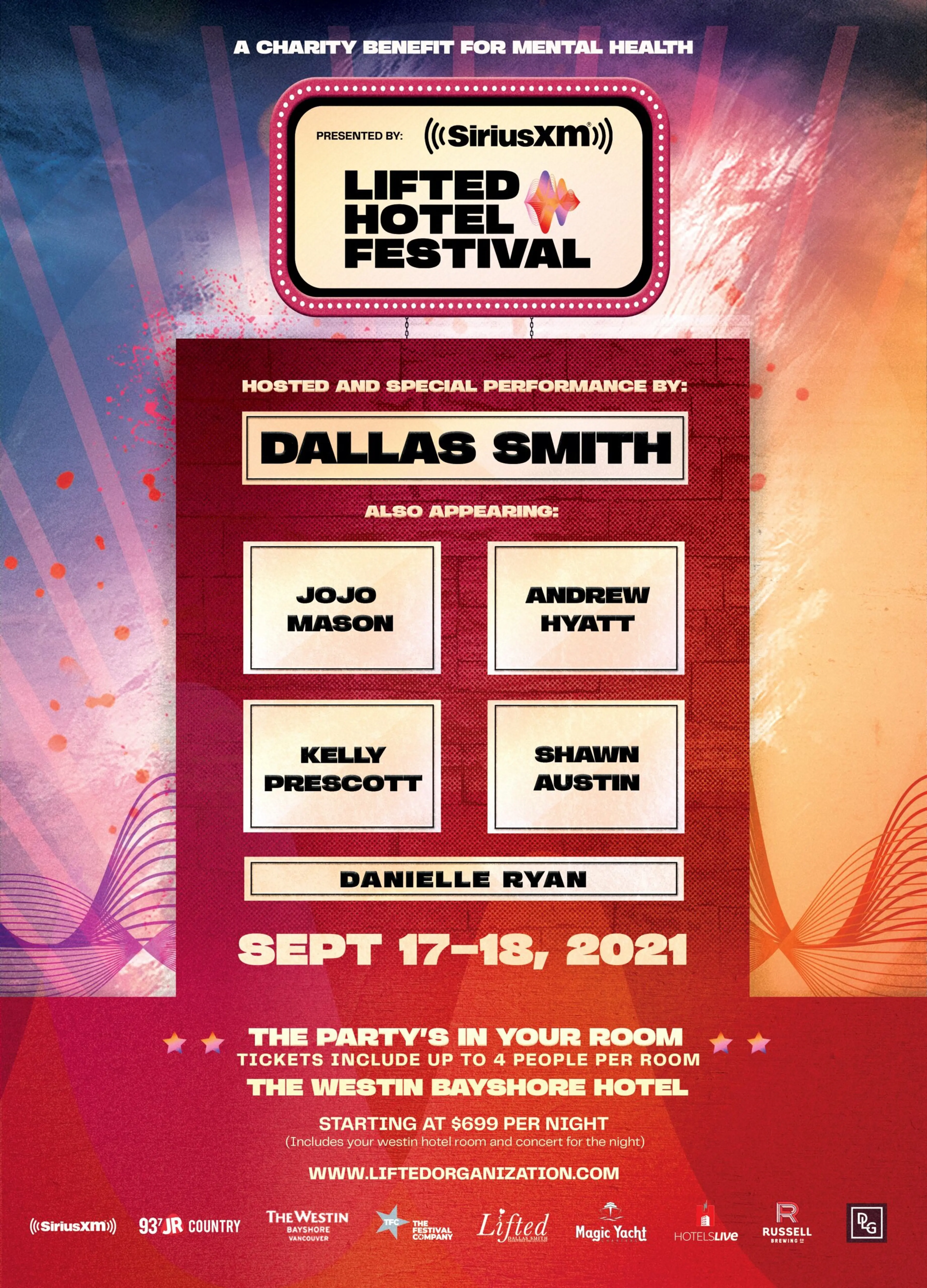 Dallas Smith hosts The Lifted Hotel Festival presented by SiriusXM Canada in Support of Mental Health