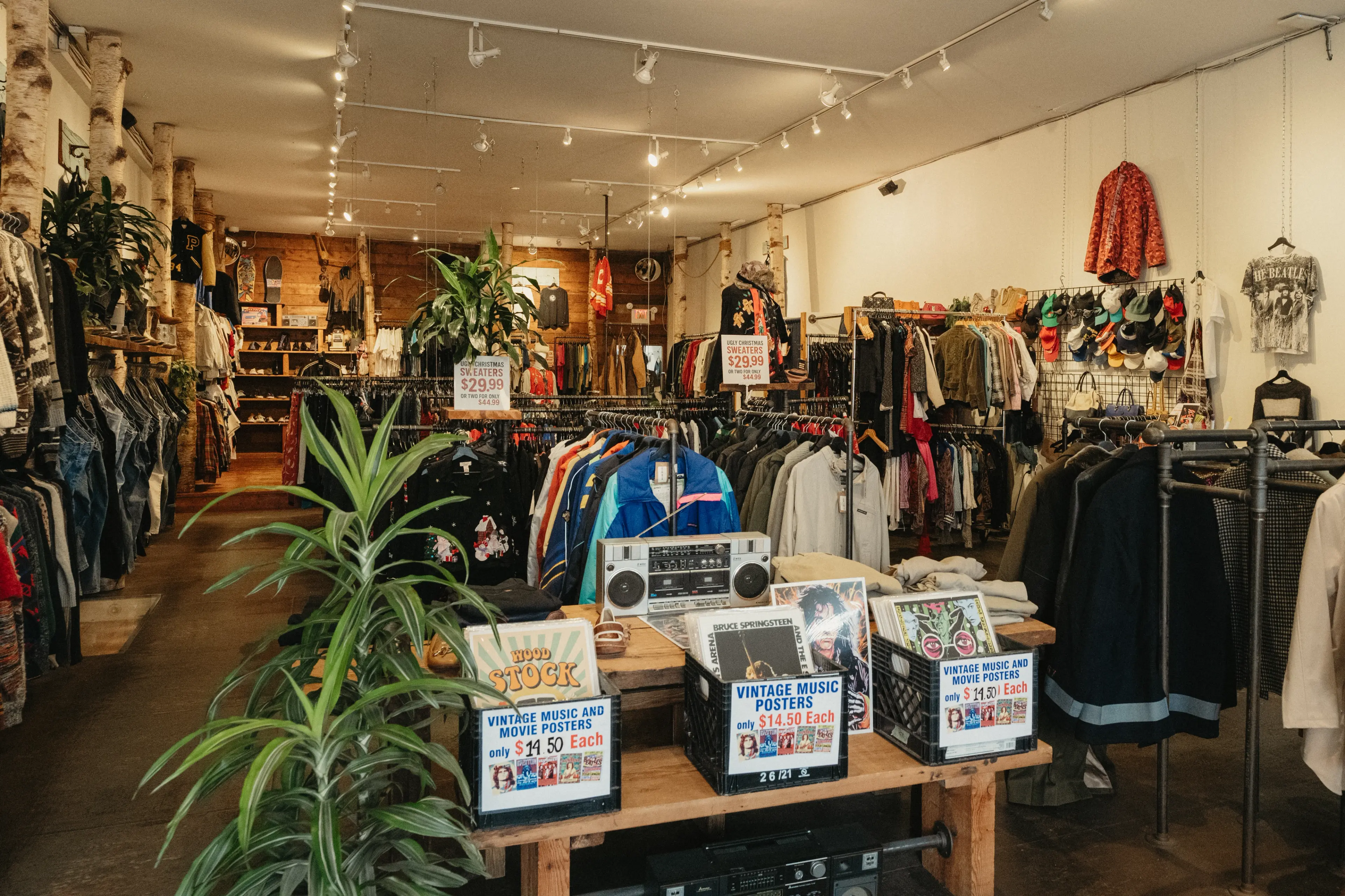 Interior image of F as in Frank Vintage Clothing, Mount Pleasant in Vancouver.