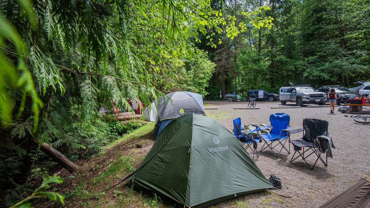 Camping at Alice Lake near Squamish, BC