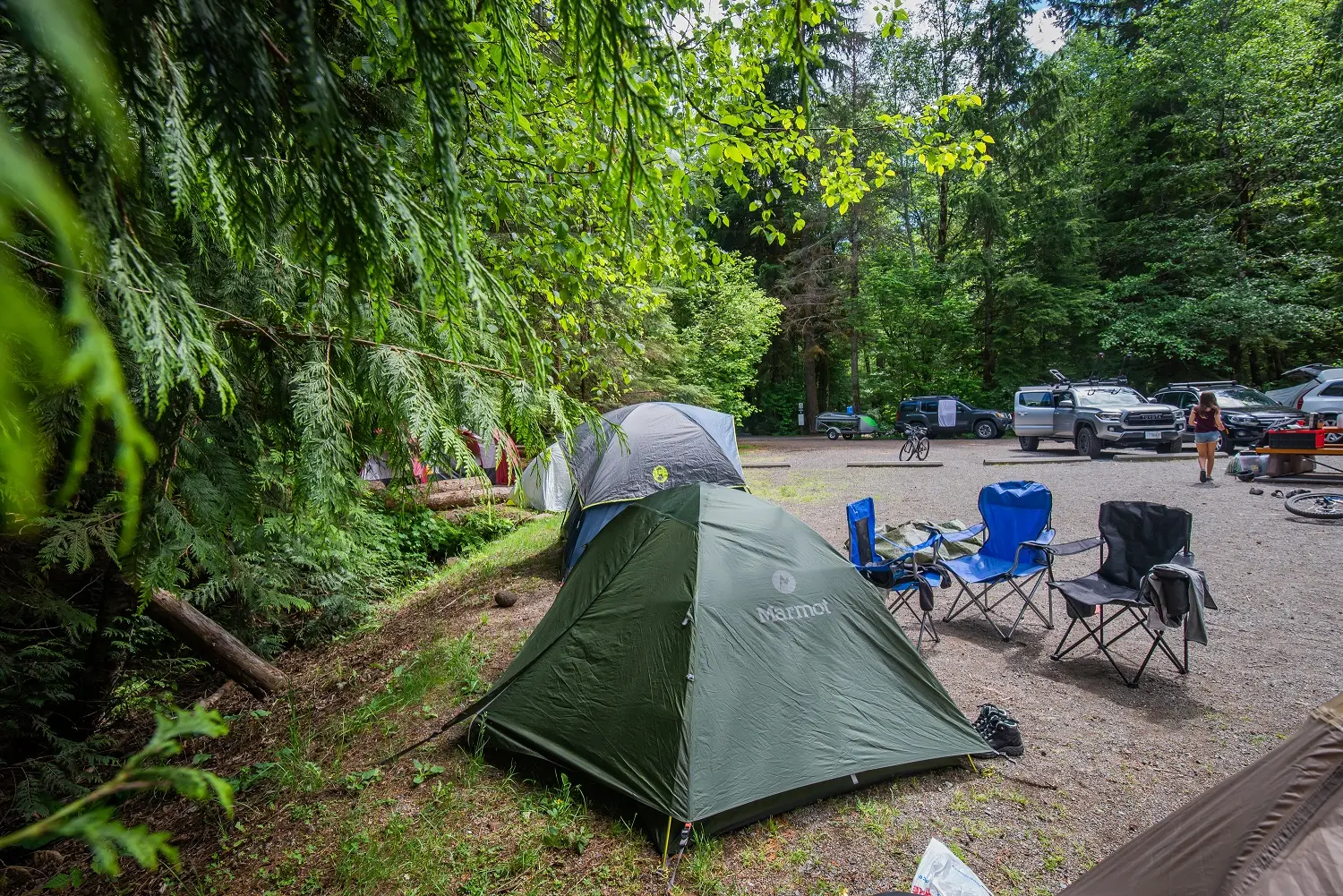 Camping at Alice Lake near Squamish, BC