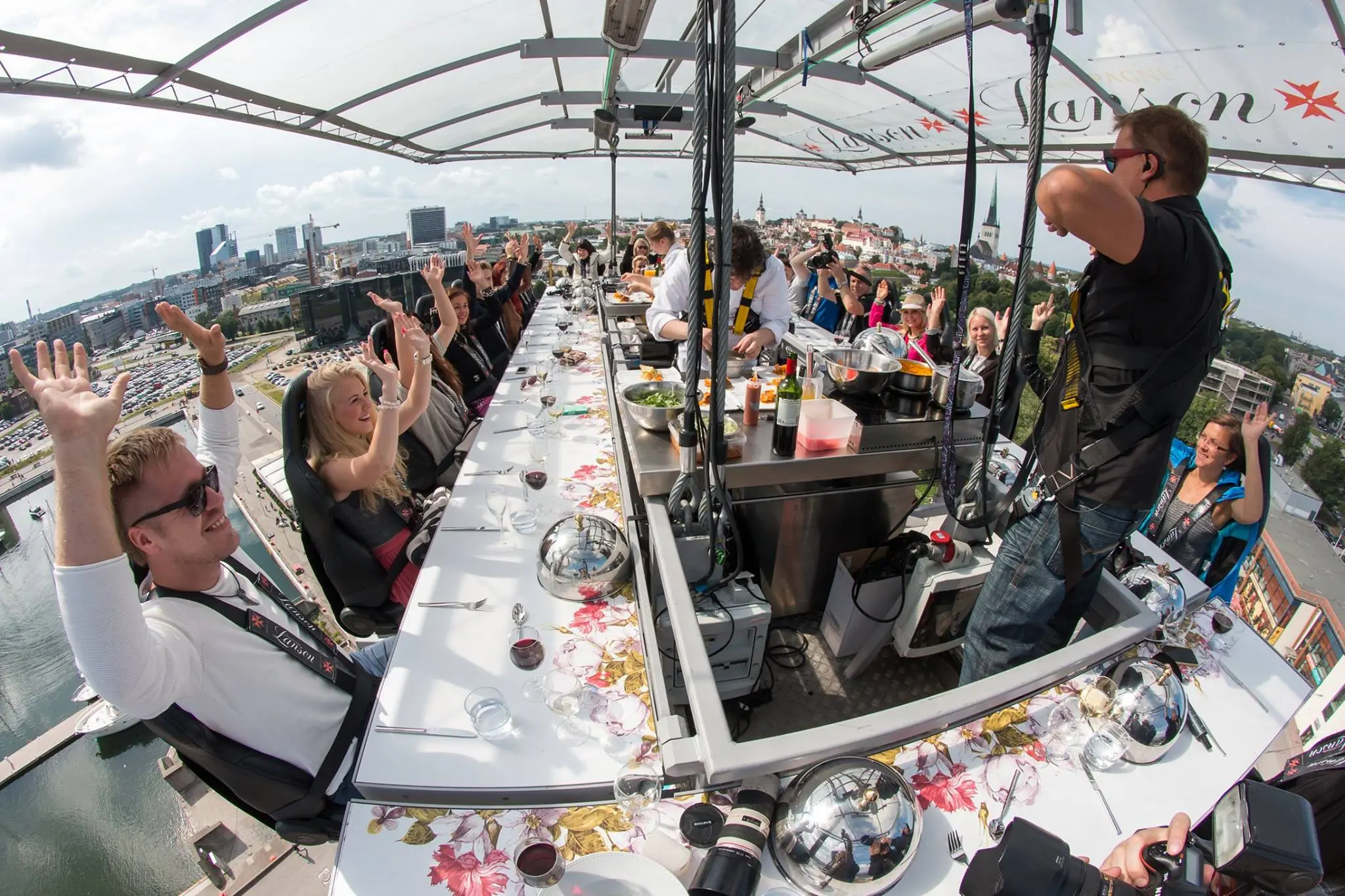 Dinner in the Sky Vancouver offers Fine Dining 150ft Above Ground