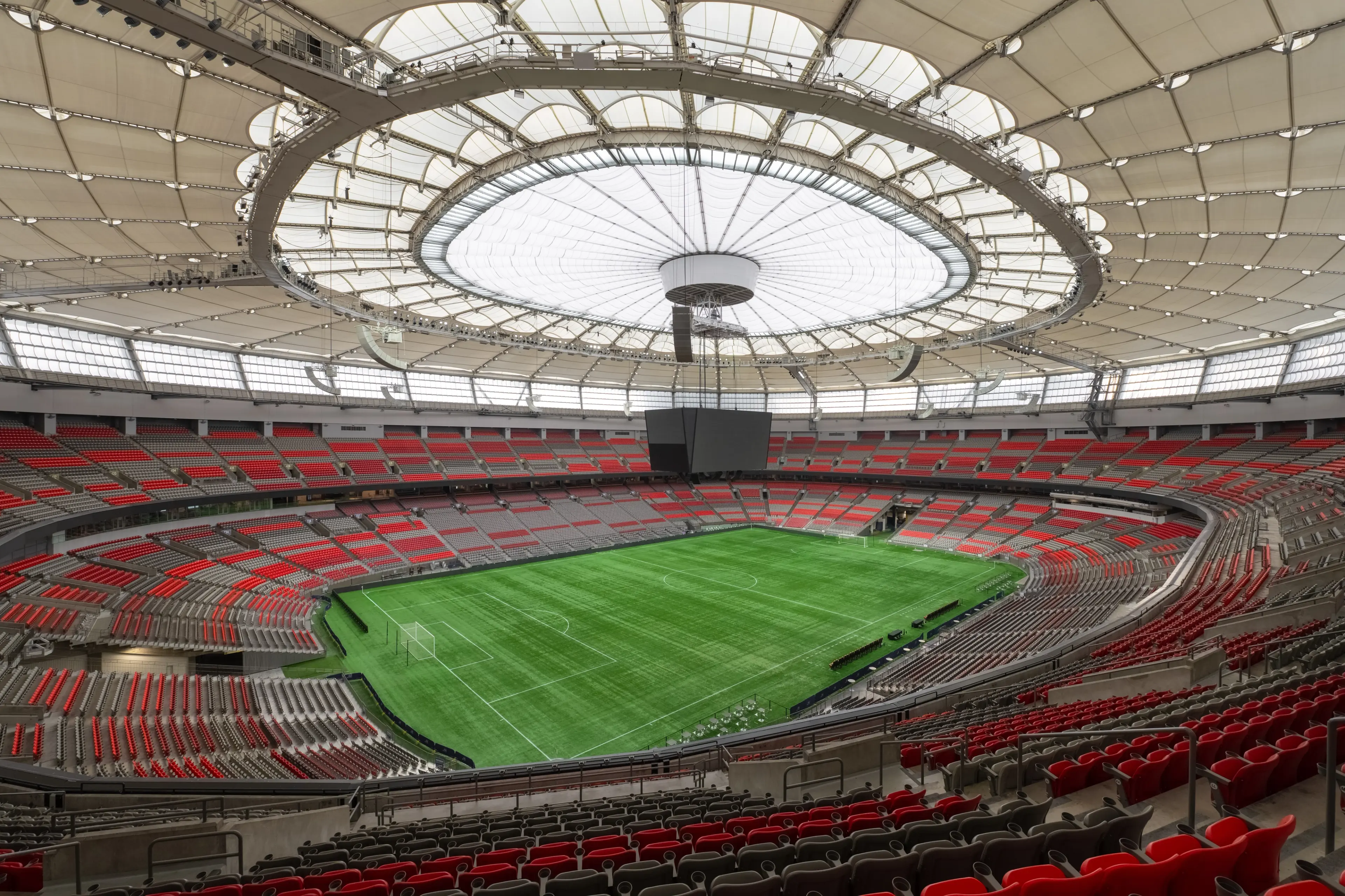 Night view of Vancouver BC Place