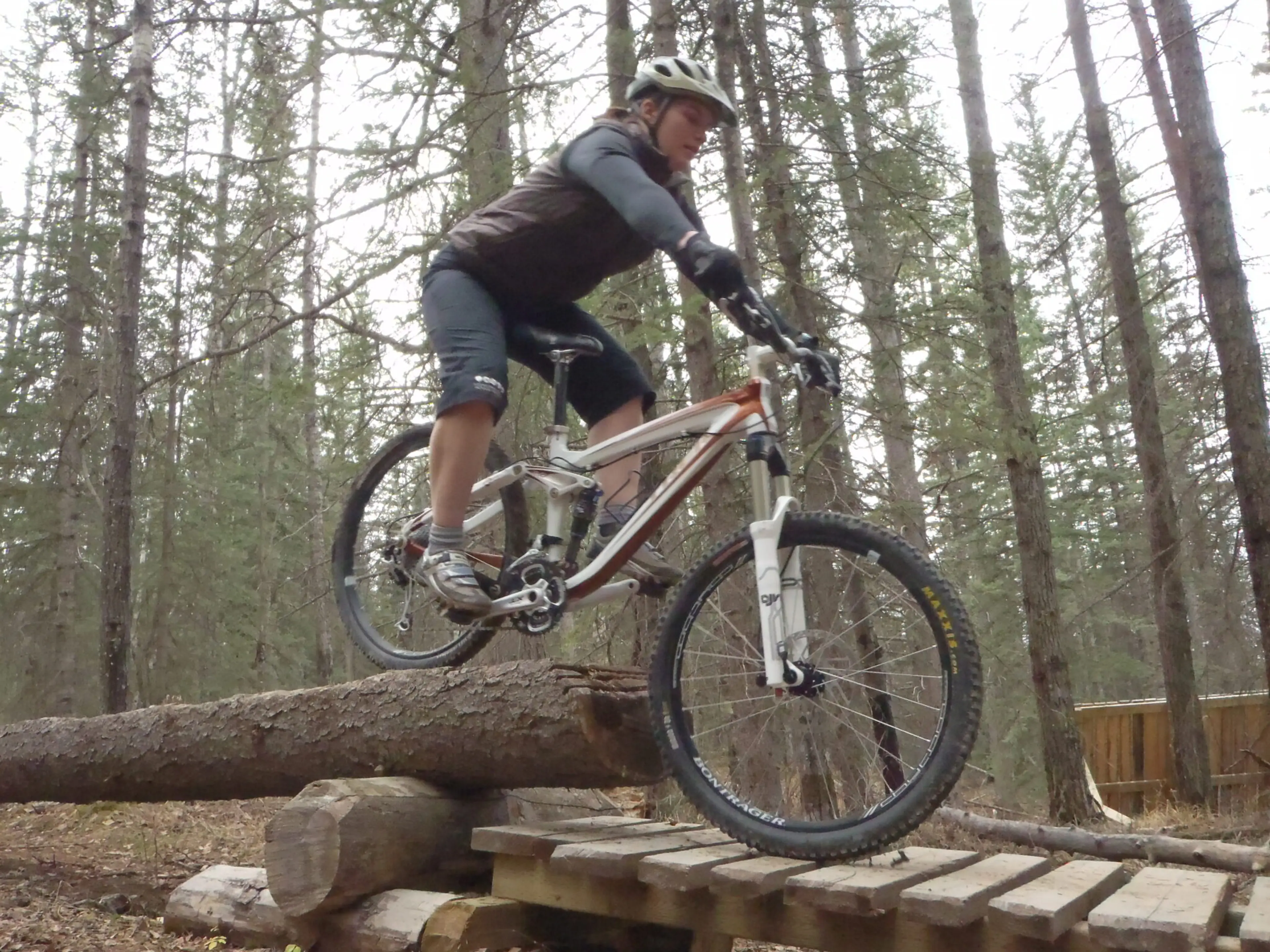 Deanne Cote of NSMBA riding in Hinton Alberta
