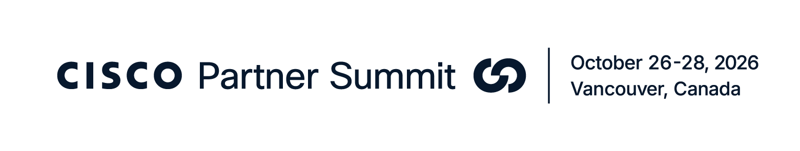 Cisco Partner Summit logo with event dates October 26-28, 2026, in Vancouver, Canada.
