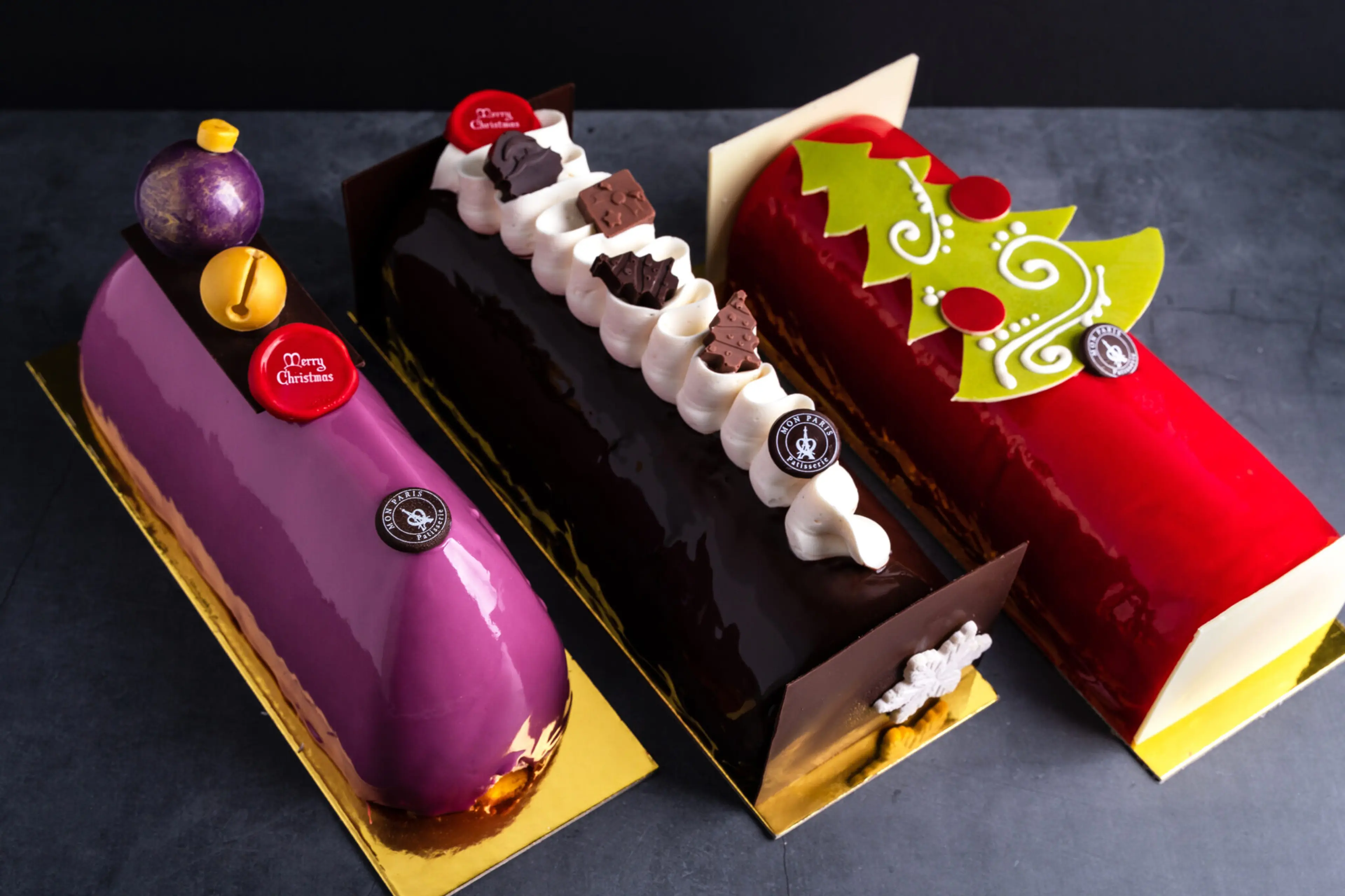 Yule logs from Mon Paris Patisserie