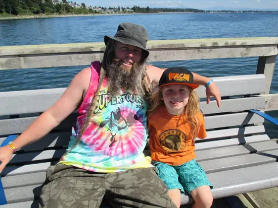 Kaelen and Daddy, White Rock Pier