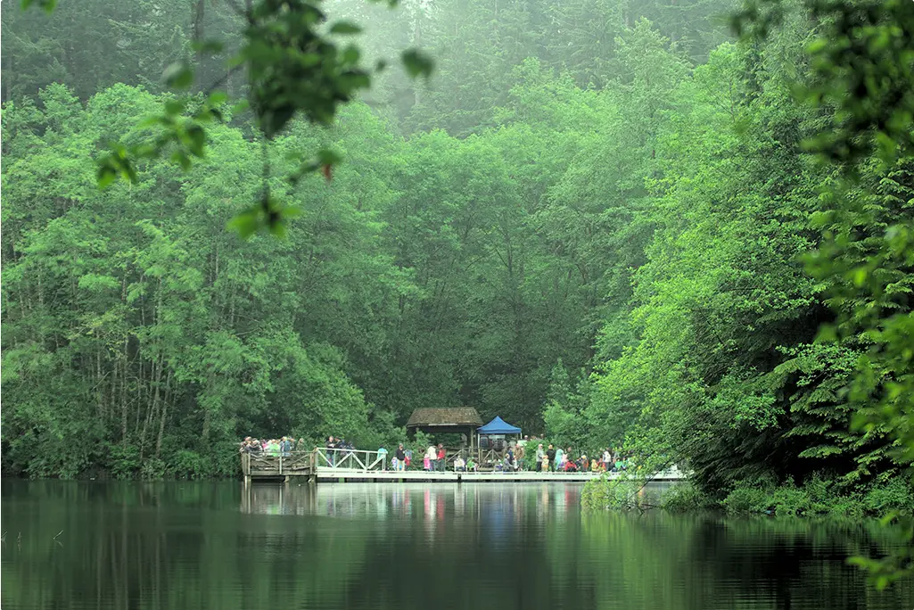 Rice Lake at the Lower Seymour Conservation Reserve in North Vancouver