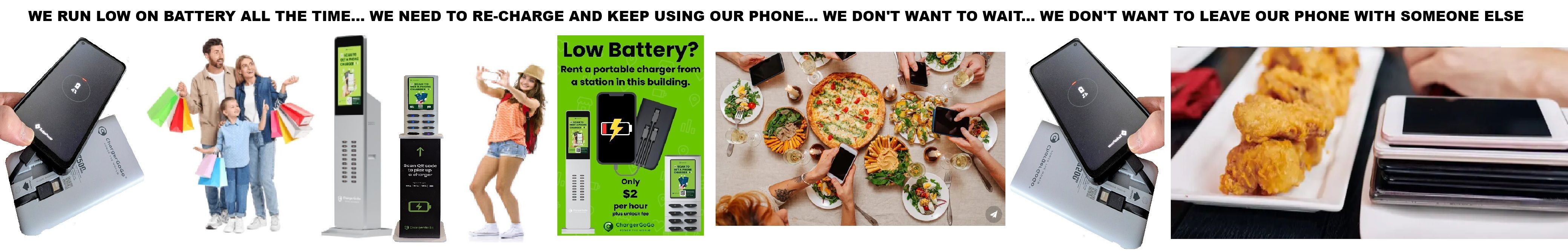 User journeys when needing mobile phone to be charged