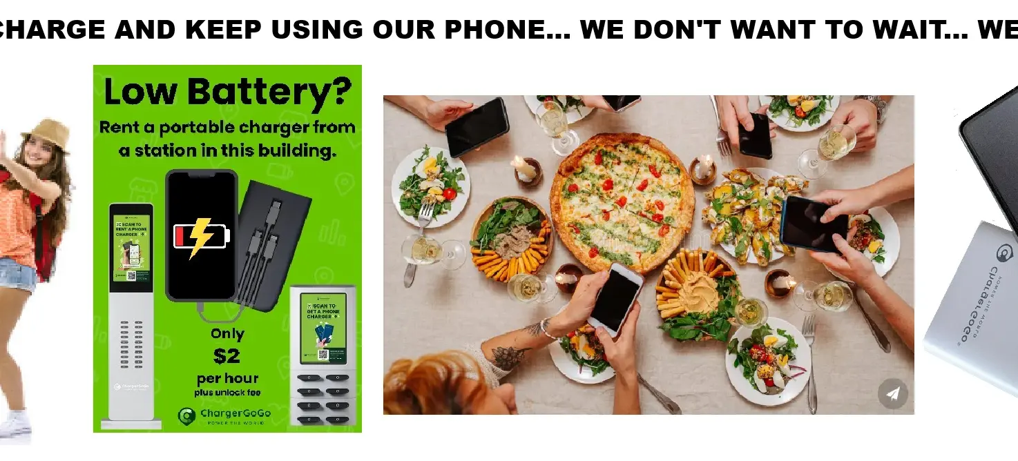 User journeys when needing mobile phone to be charged