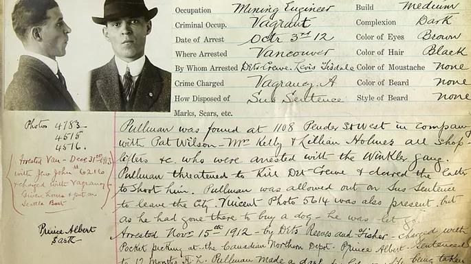Mugshots: A Page From Vancouver’s Past, 1912-1913