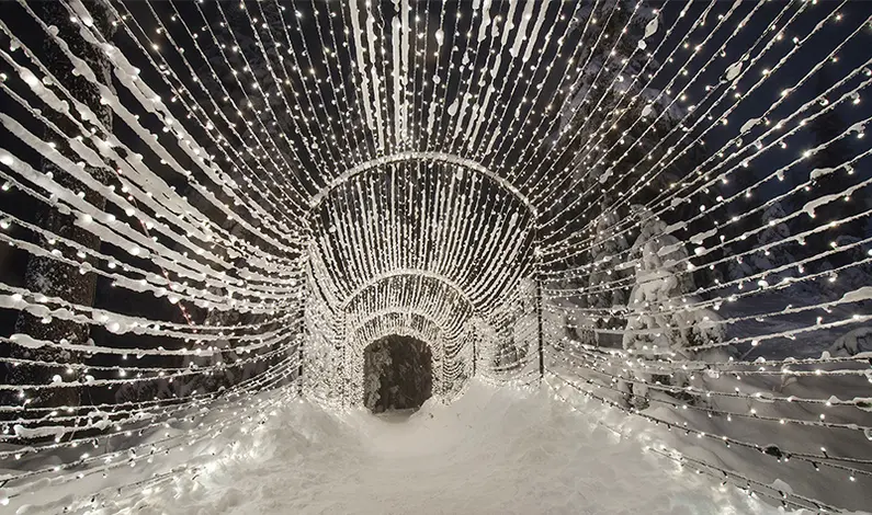 Light Walk Tunnel at Grouse Mountain in Vancouver