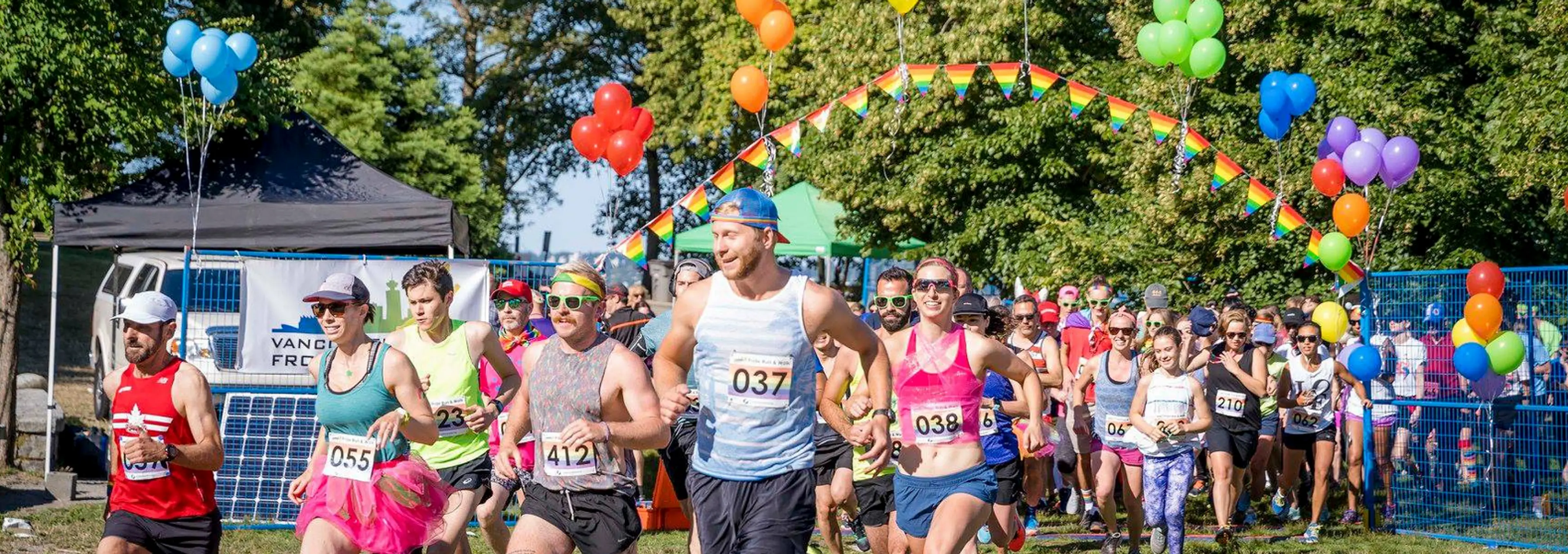 Runners at the Vancouver Pride Run