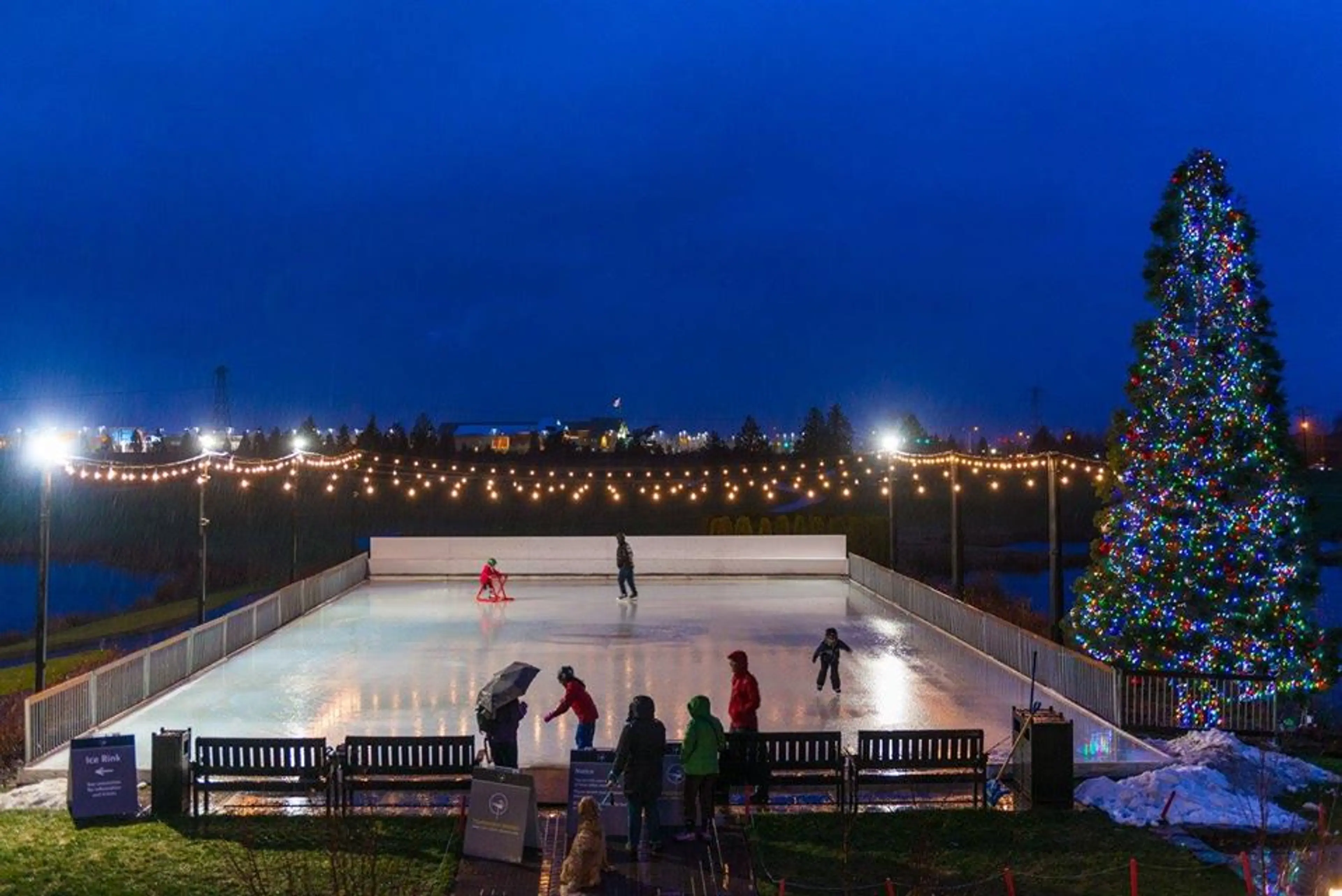 Skating at Tsawwassen Springs golf course near Vancouver