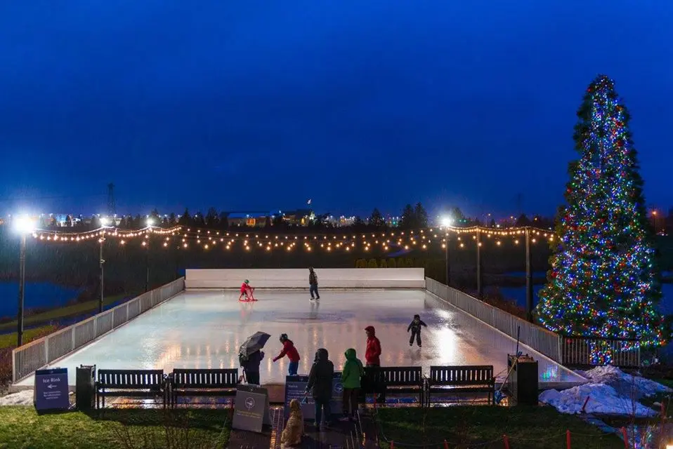 Skating at Tsawwassen Springs golf course near Vancouver