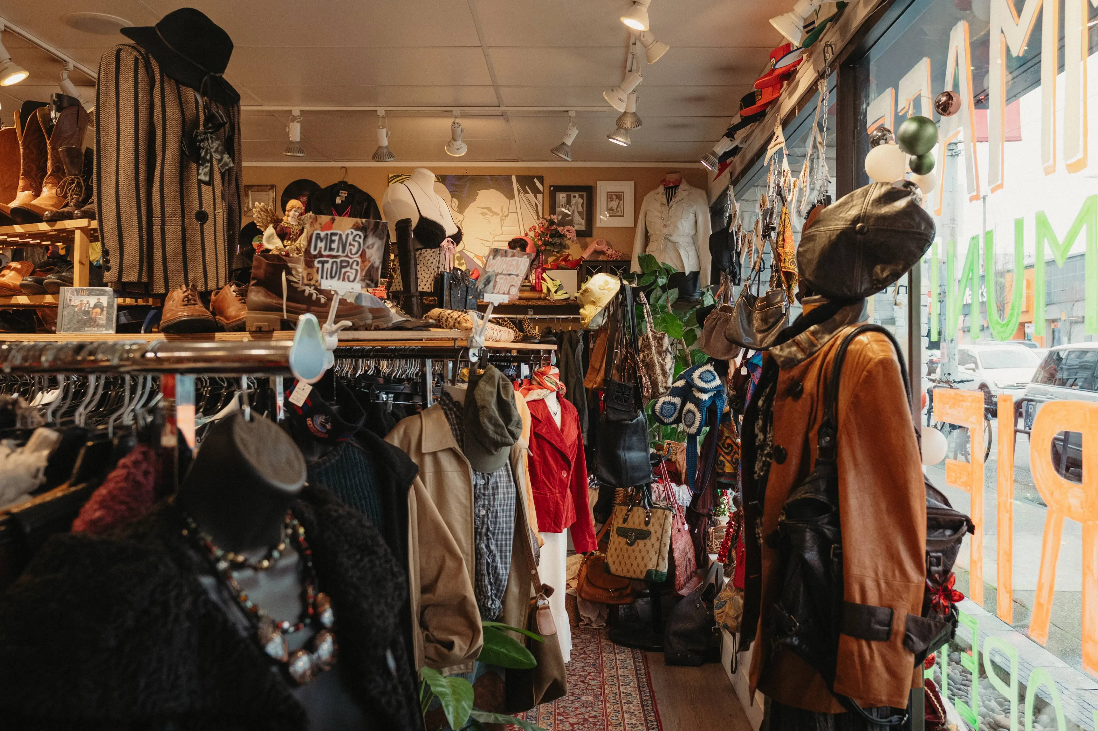 Interior image of the Rummage Community Thrift store in Kitsilano, Vancouver.