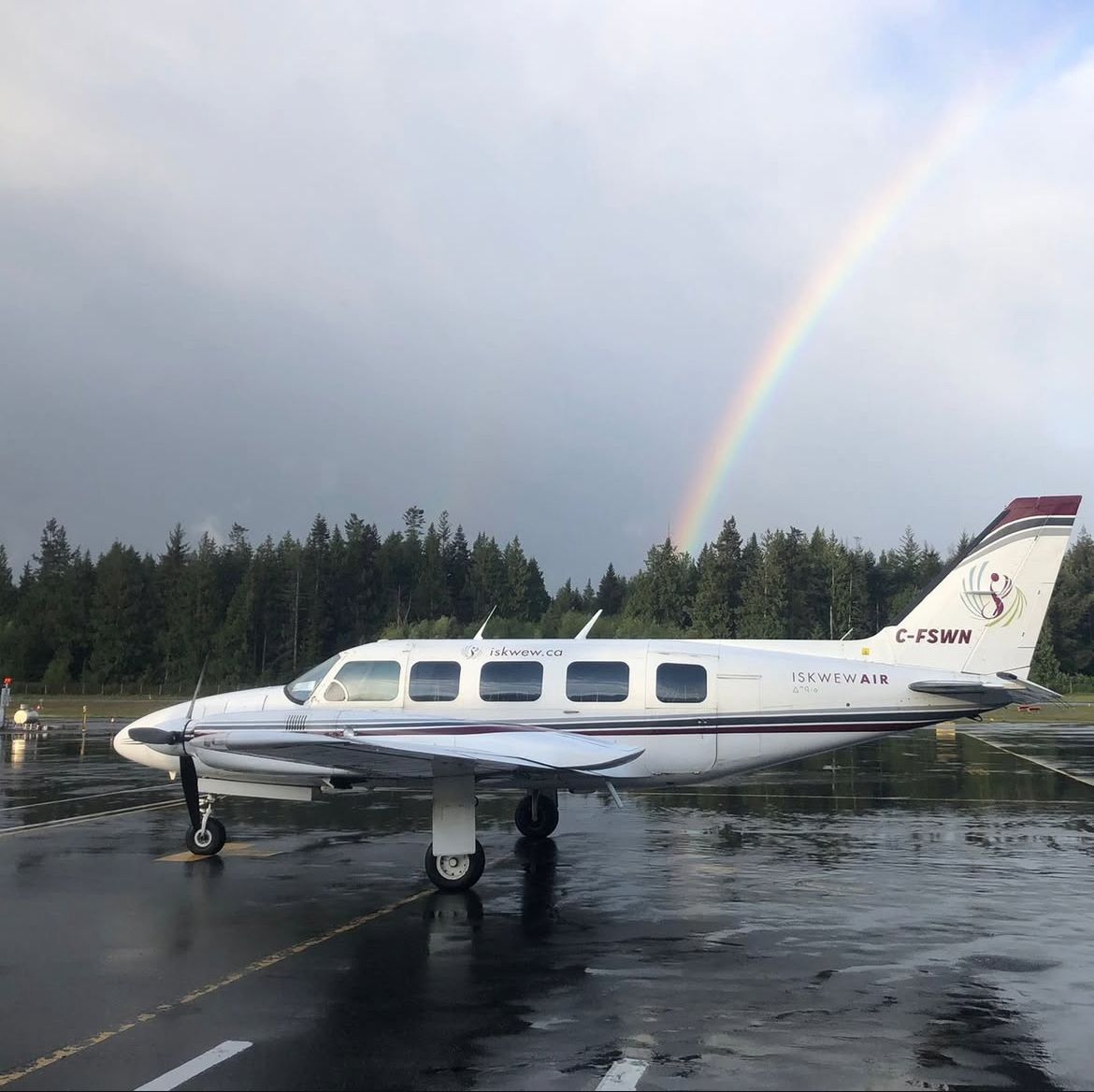 Strawberry Moon at Qualicum Beach Airport