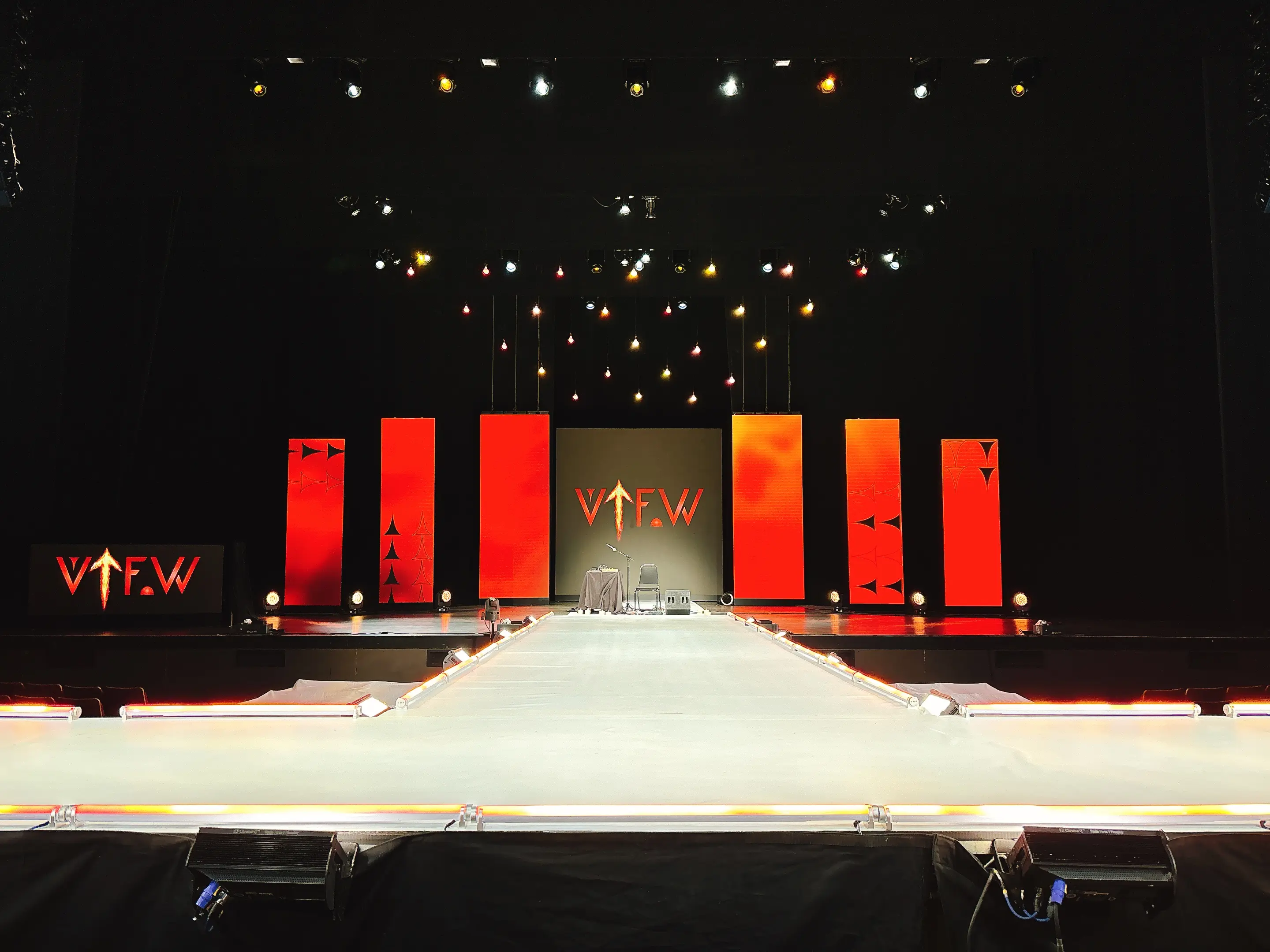 The runway for Vancouver Indigenous Fashion Week