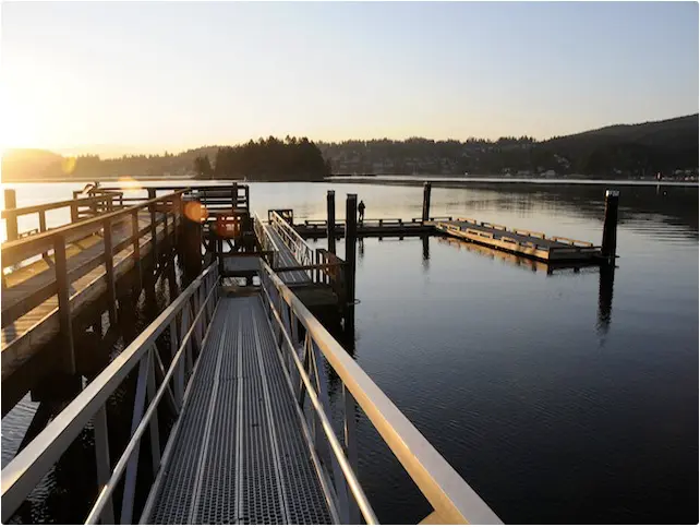 Pier at Belcarra Regional Park at sunset
