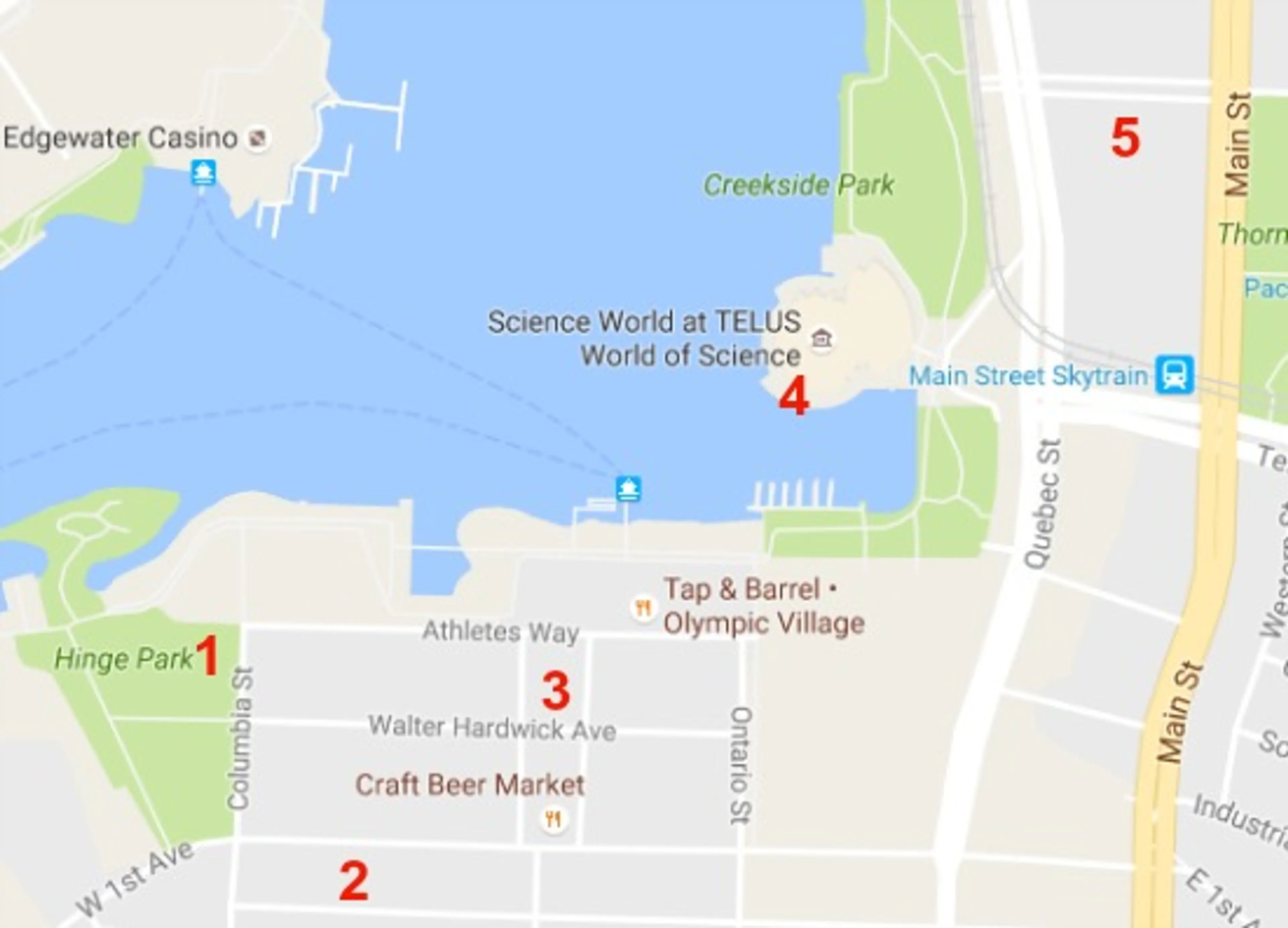 Map of Olympic Village