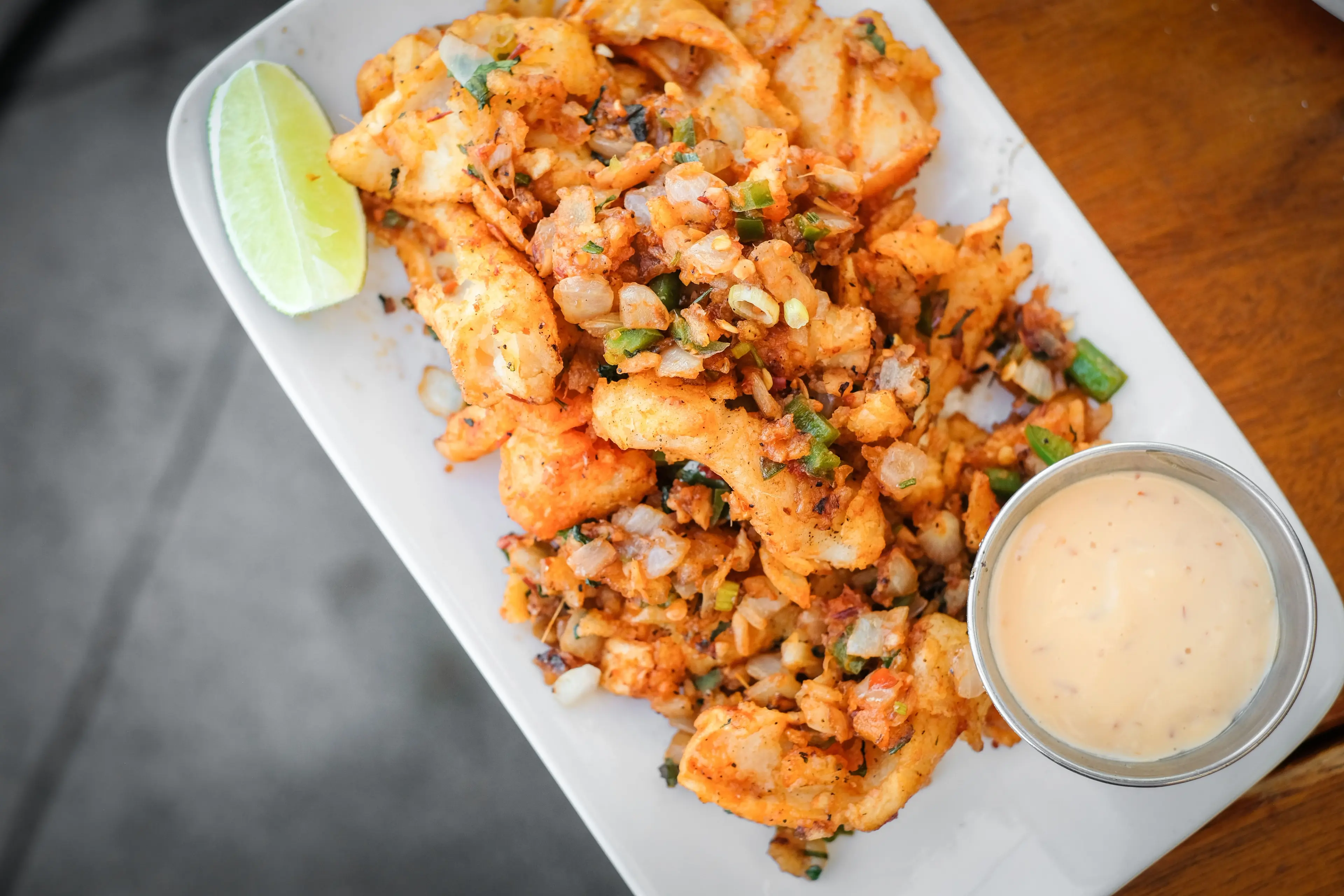 Wok squid at The Sandbar