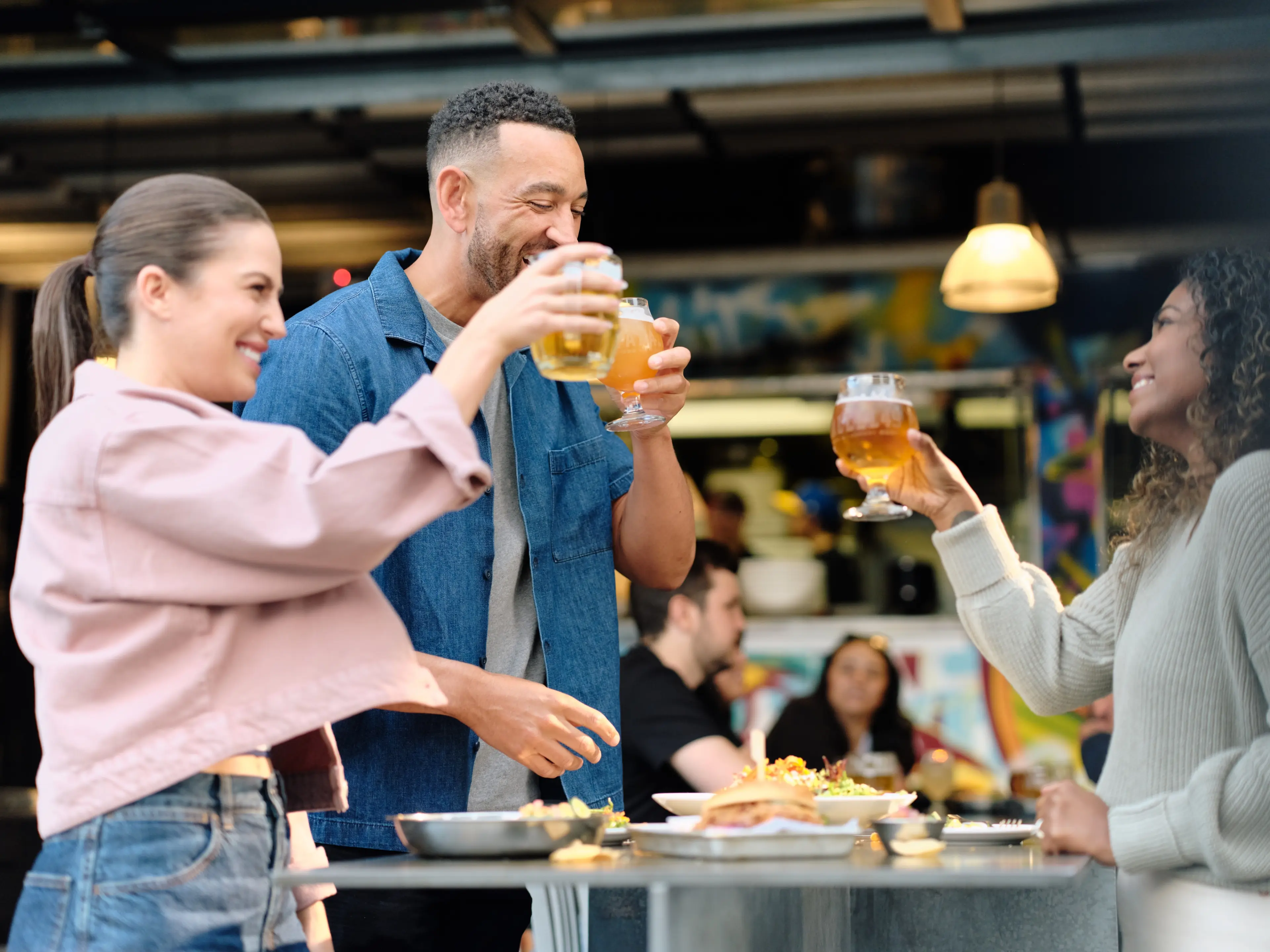 A cheers at Parallel 49 Brewing