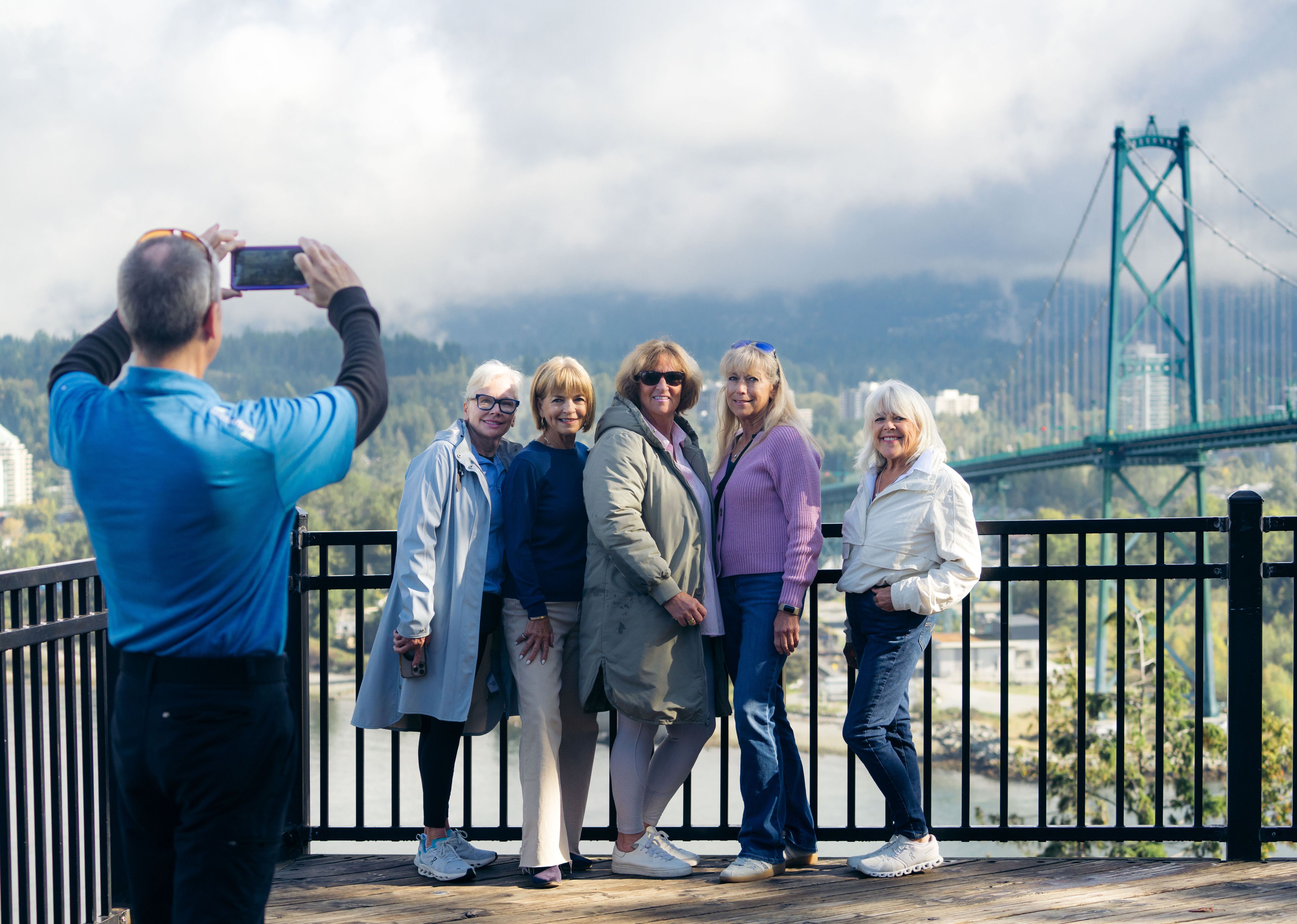 Landsea Tours' photo of guests with Lions Gate Bridge in the background
