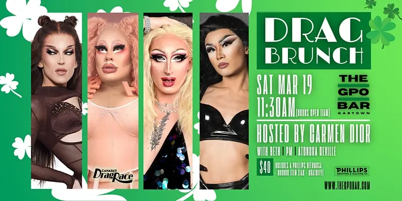 St Patrick's drag brunch in Vancouver