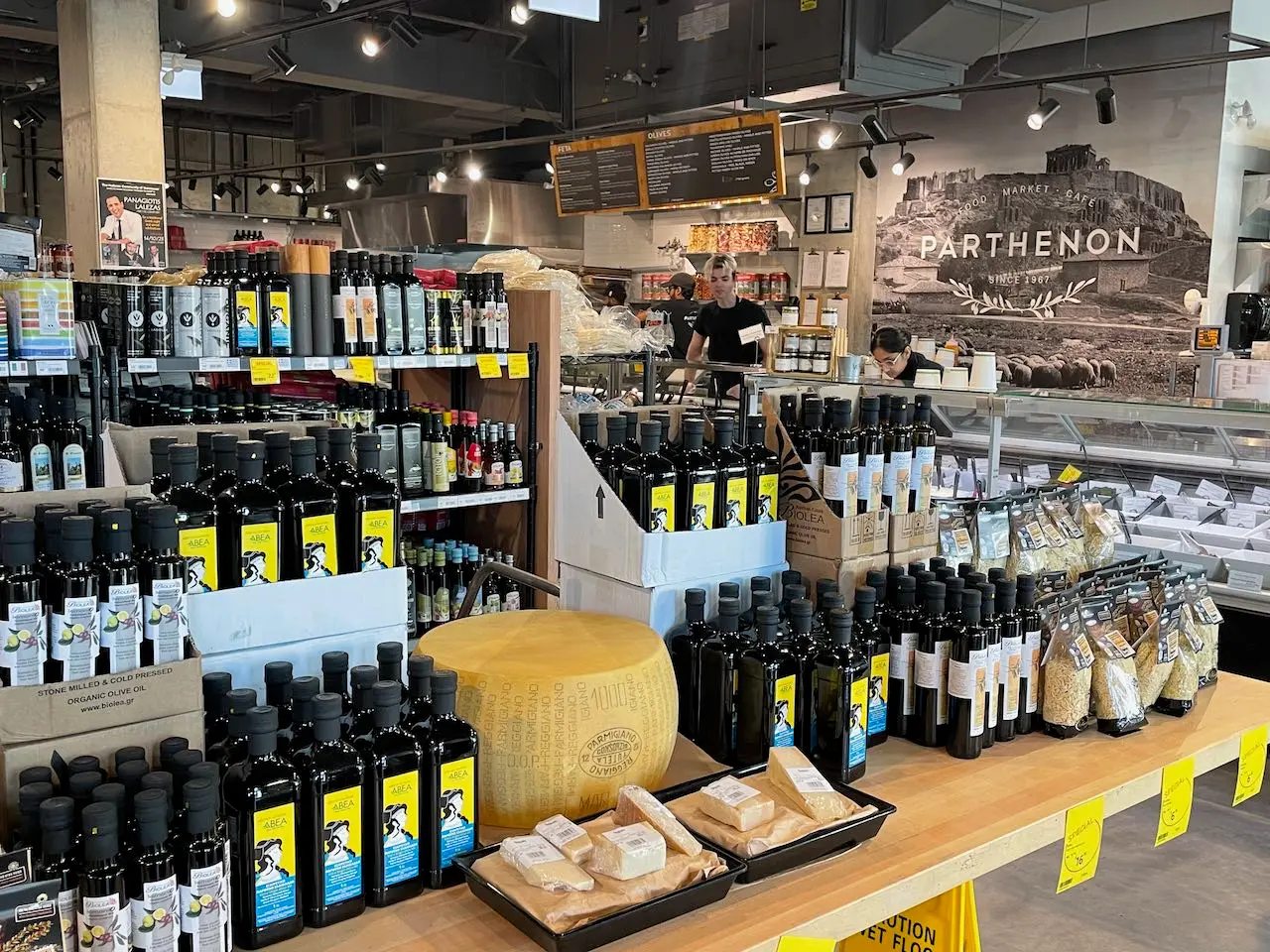 Olive oils, cheeses, and more at Parthenon Market