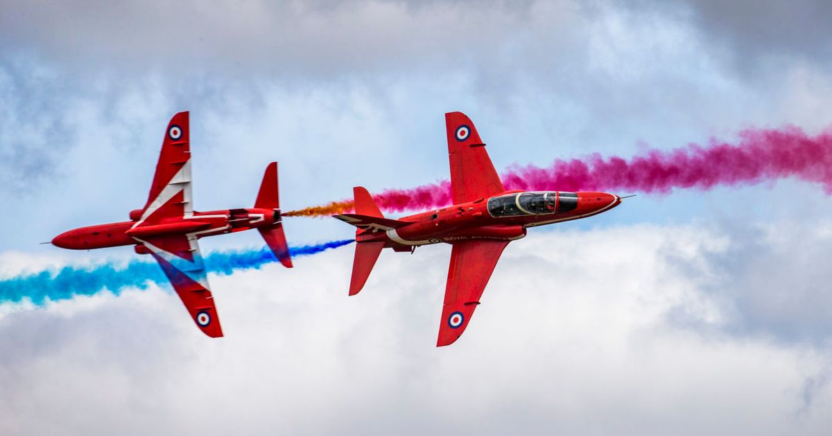 The Red Arrows, Royal Air Force Aerobatic Team, will perform their ...