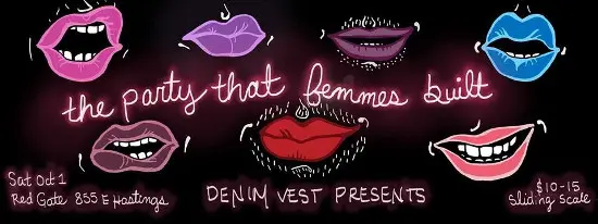 Denim Vest: A Sweaty Queer Dance Party for the People, Oct. 1