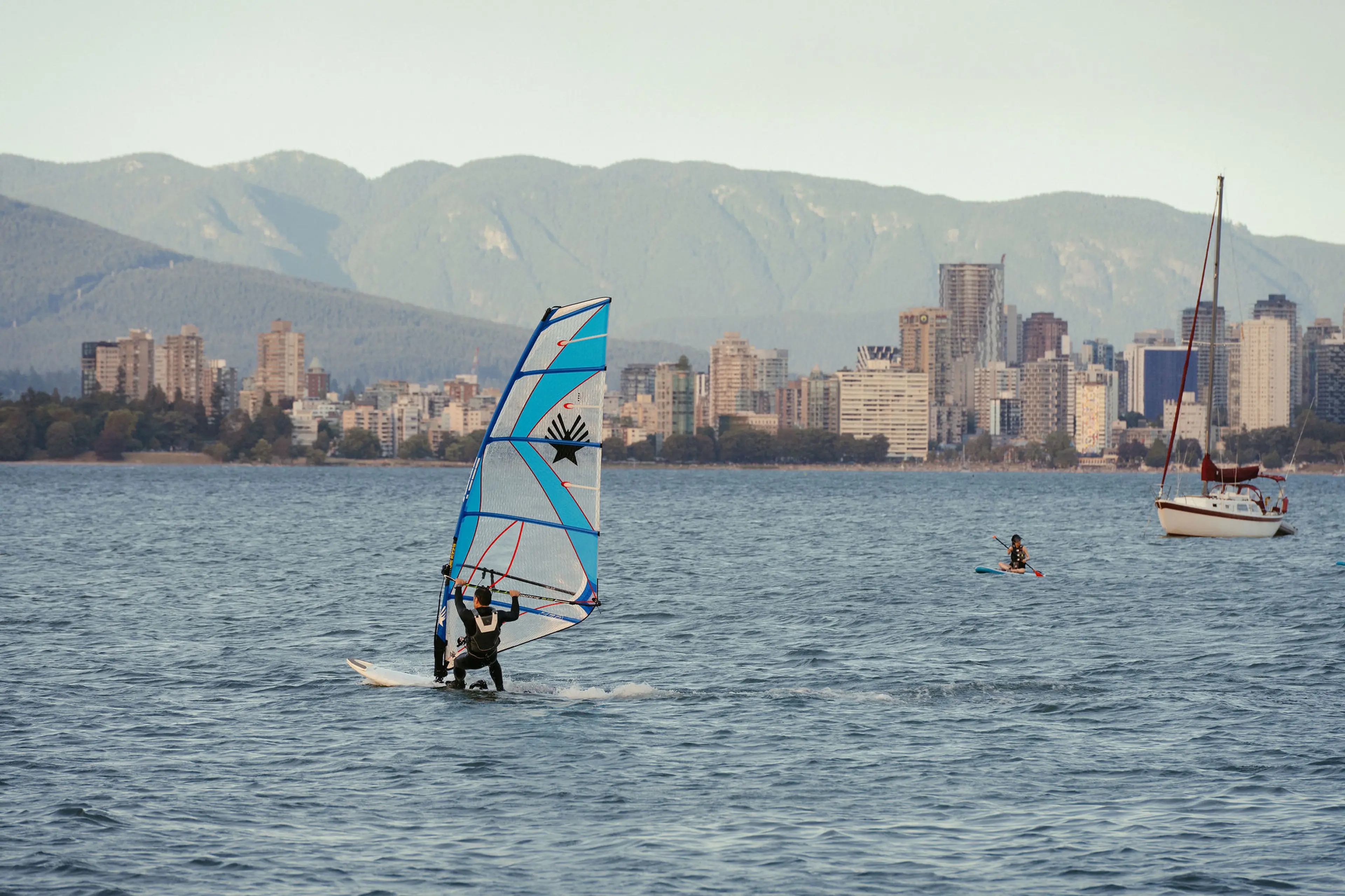 Wind surfer in Vancouver.