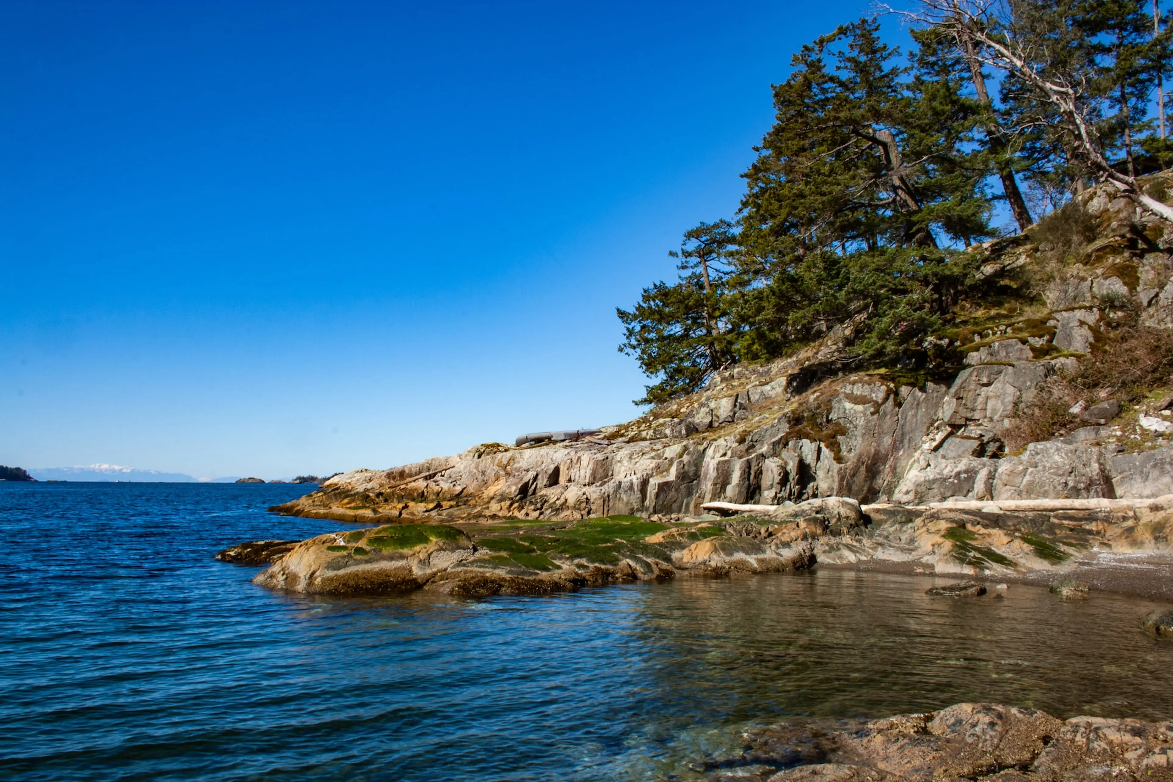 Rocky cove on Bowen Island