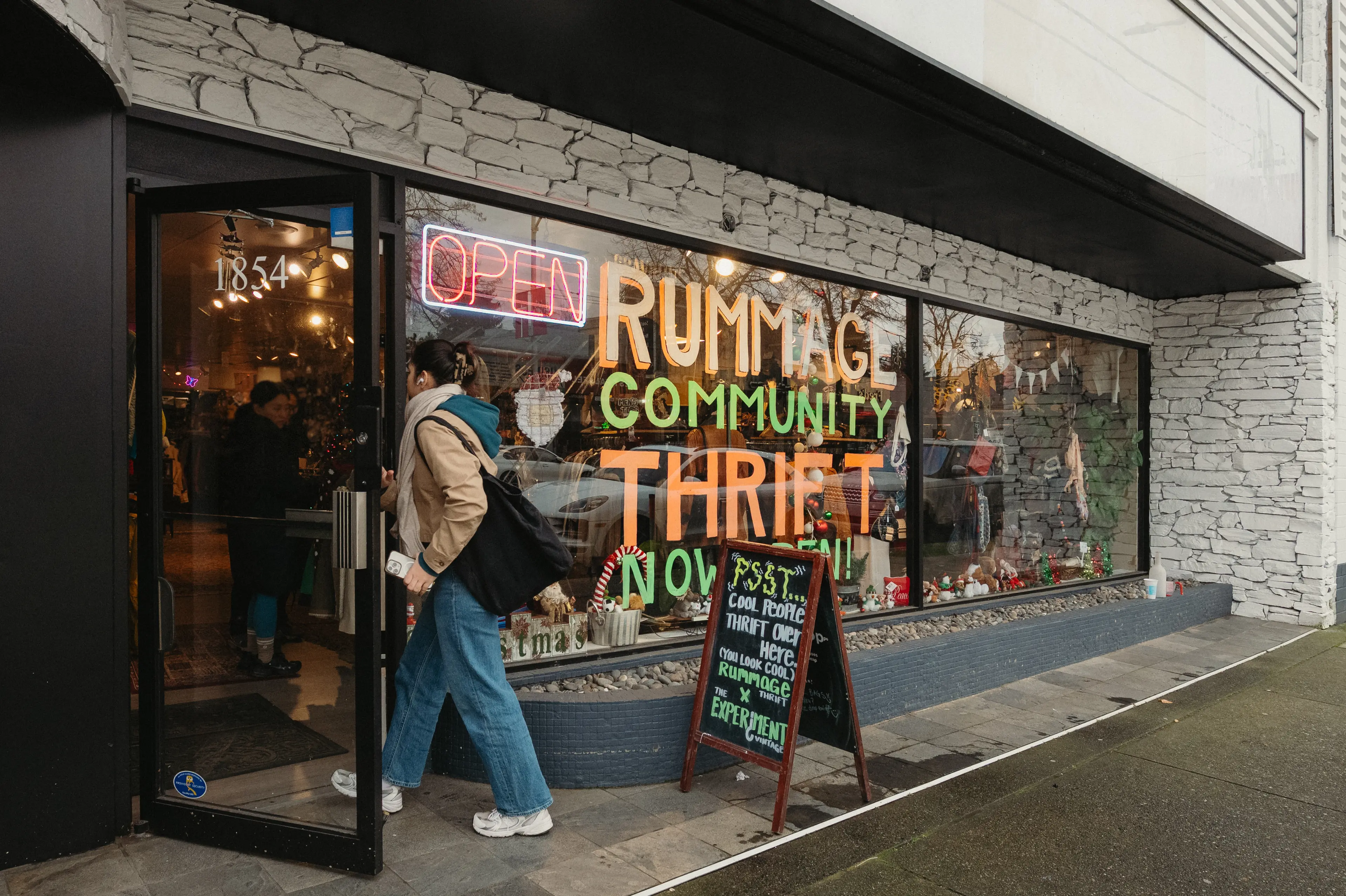 Exterior image of the Rummage Community Thrift in Kitsilano, Vancouver.