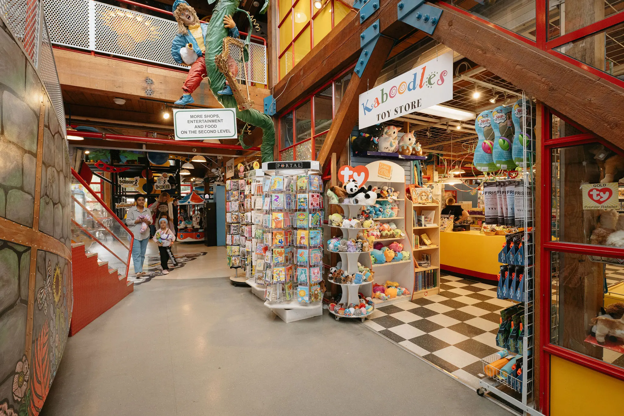 Interior image of the Granville Island Kids Market, Vancouver.