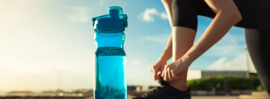 water bottle outside