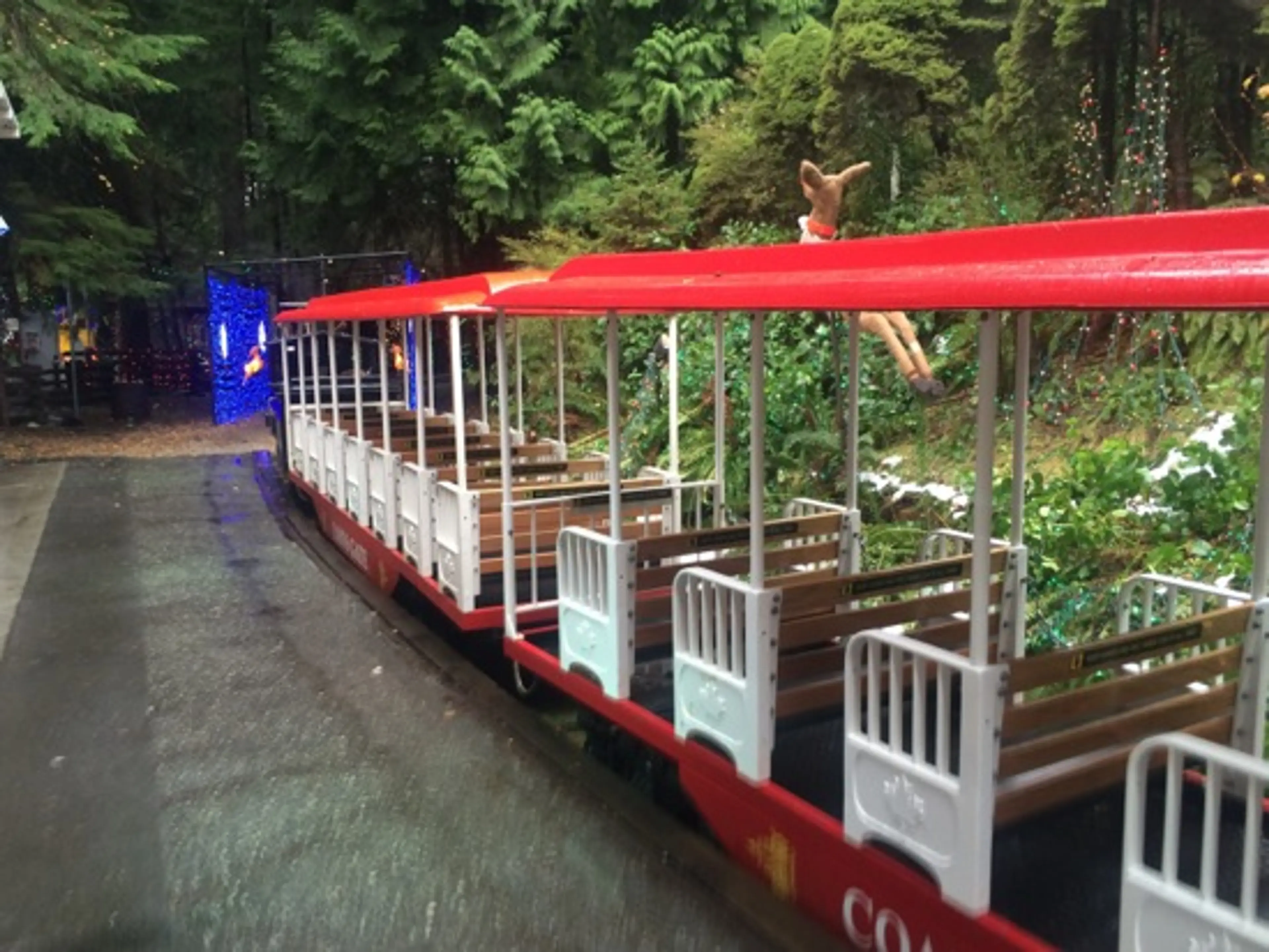 All aboard the matinee train at Bright Nights in Vancouver’s Stanley Park