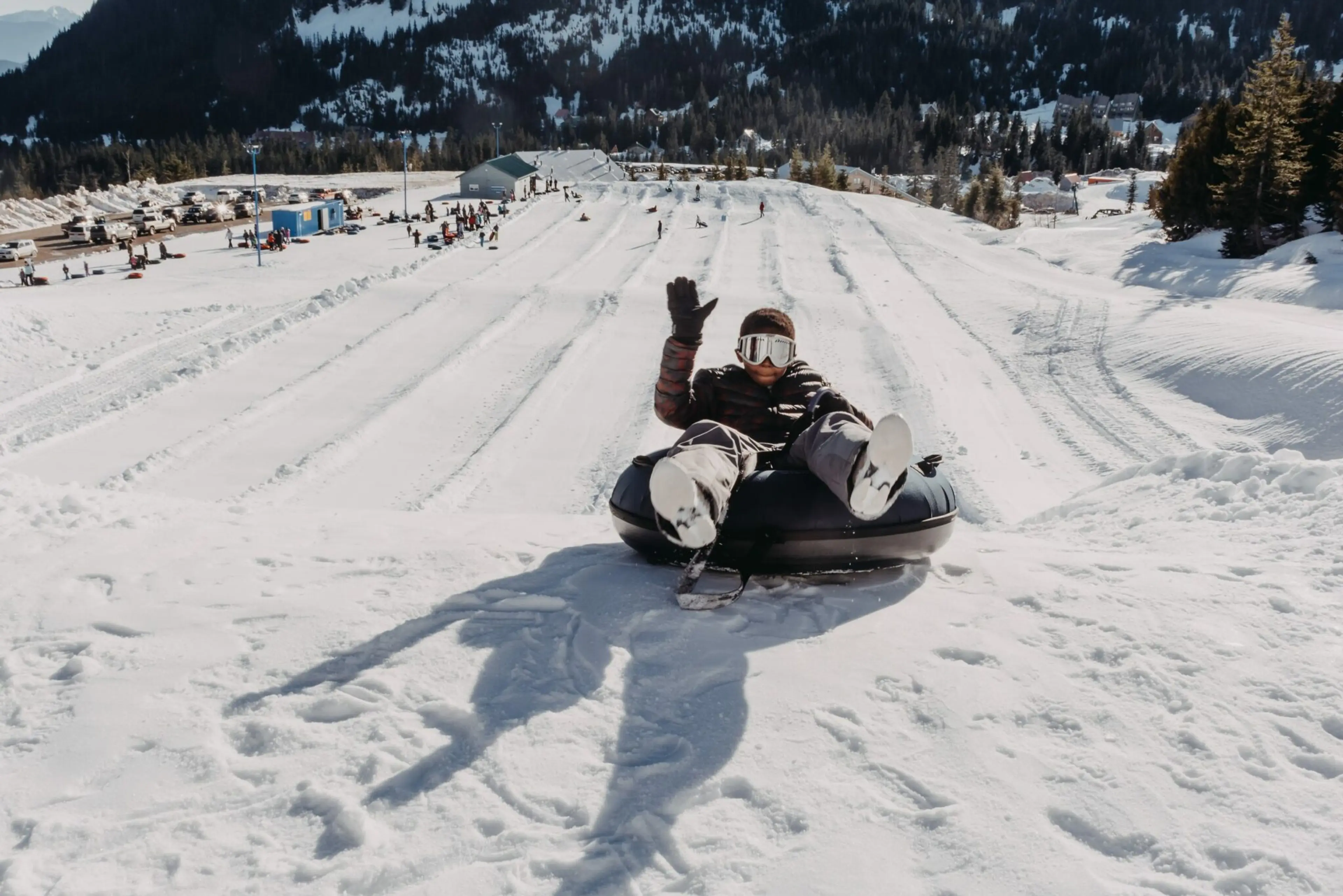 Snow tubing at Sasquatch Mountain near Vancouver