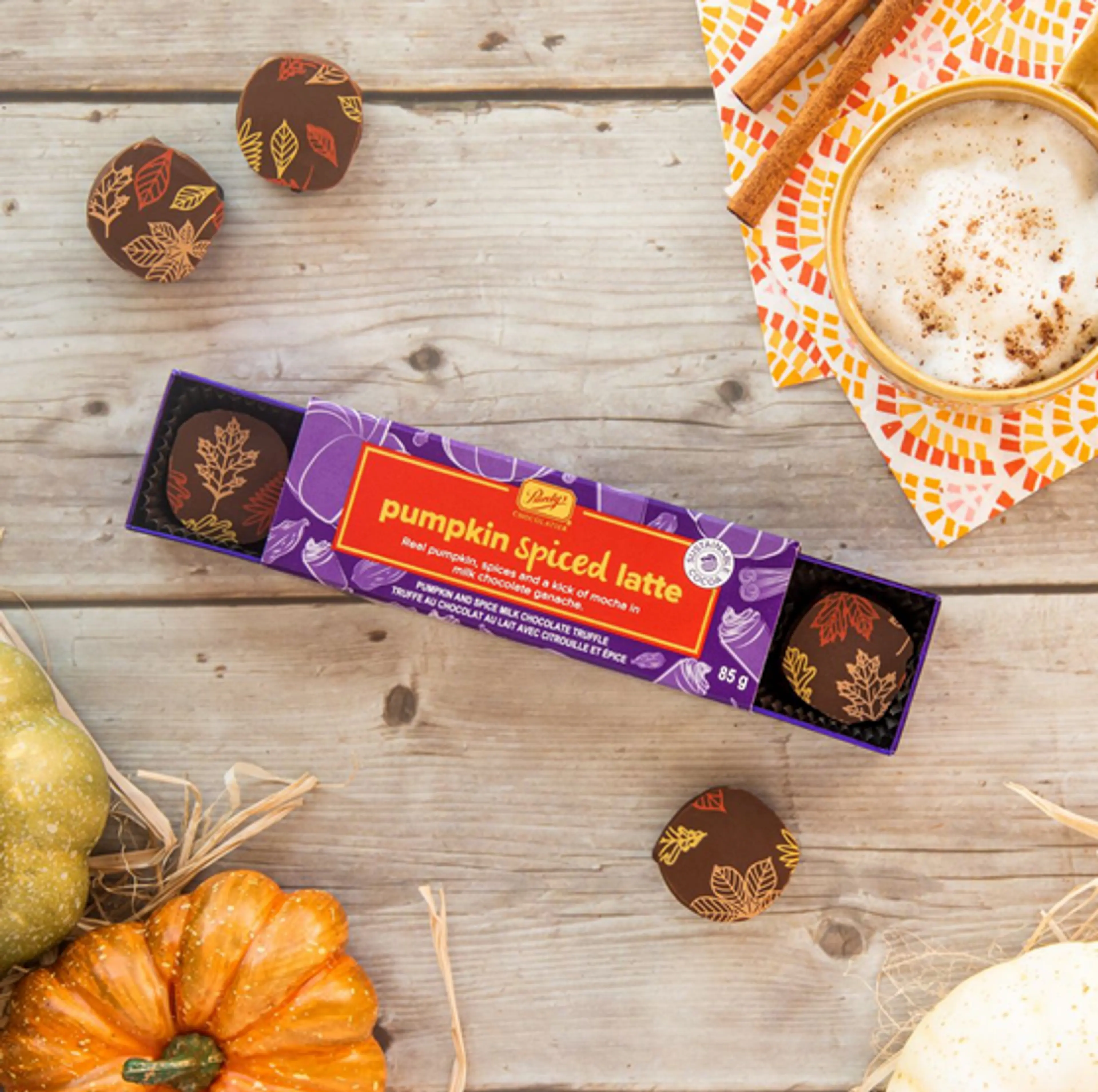 Pumpkin Spice Latte chocolates from Purdy's