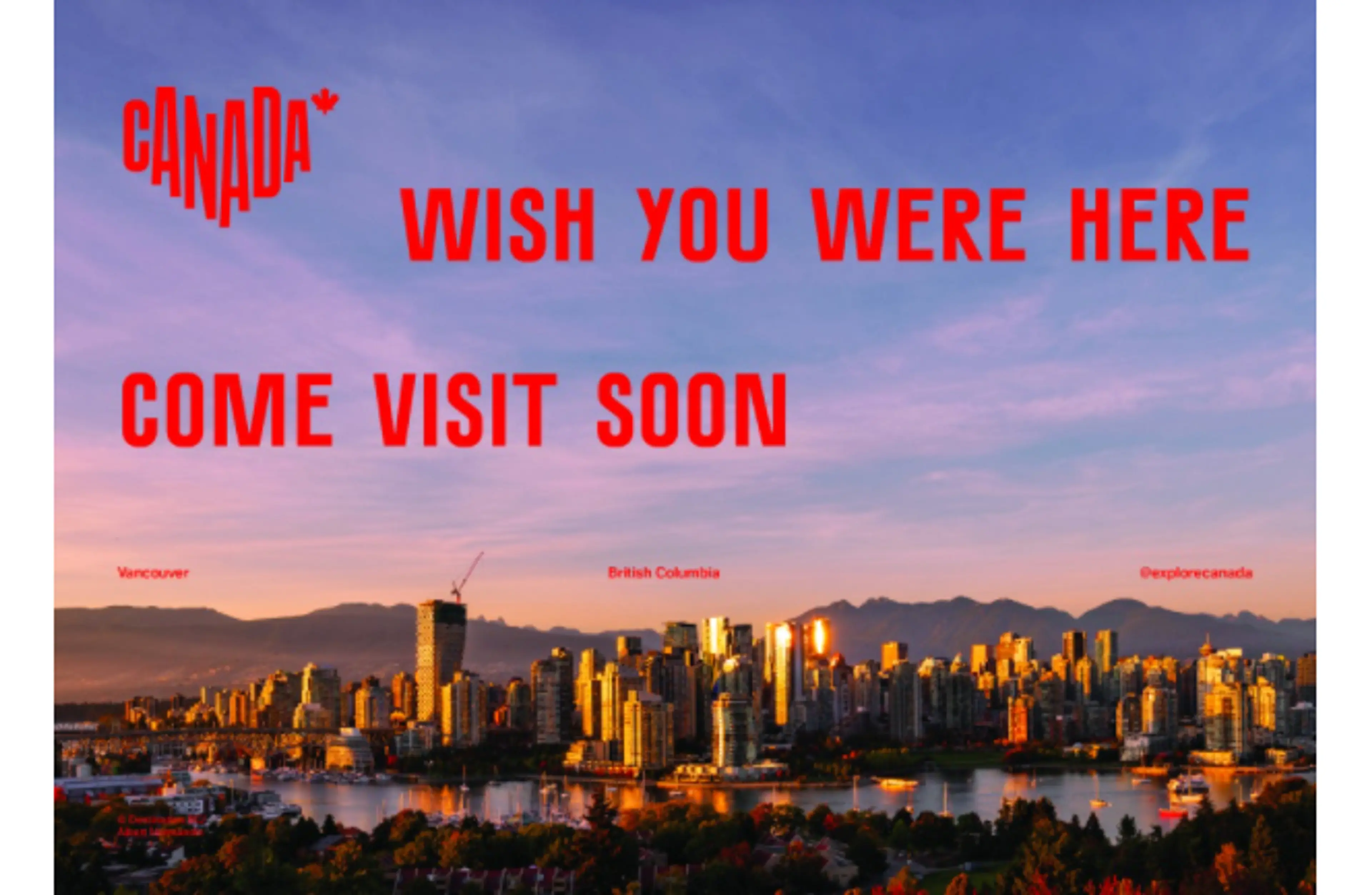 Send a free postcard to your friends and relatives telling them how much you miss them!