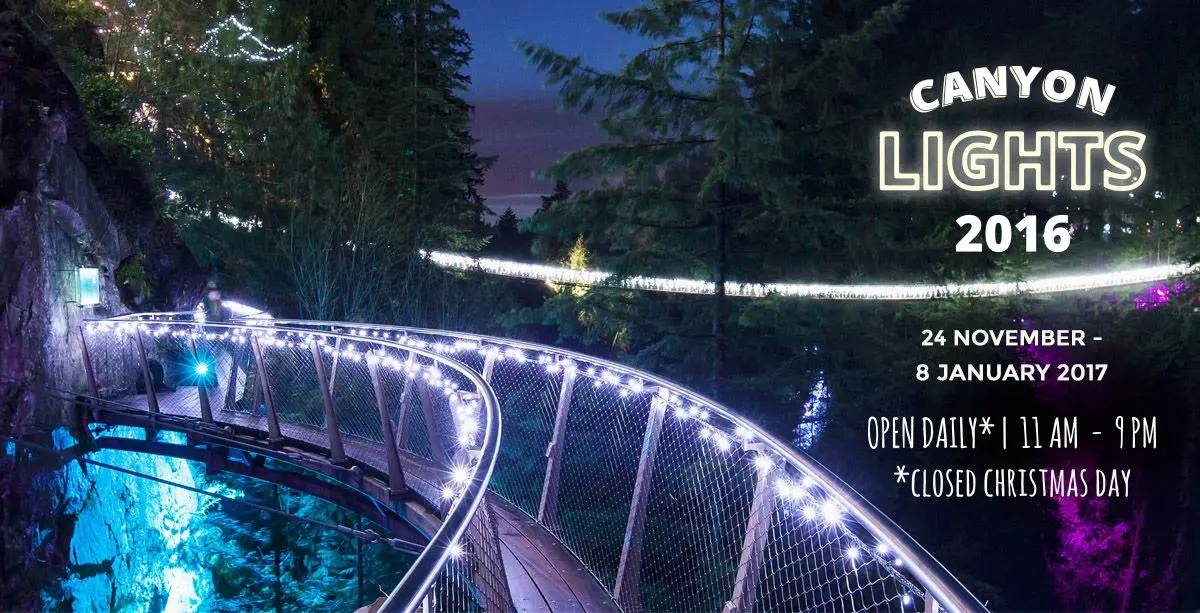 canyon lights capilano suspension bridge 2016