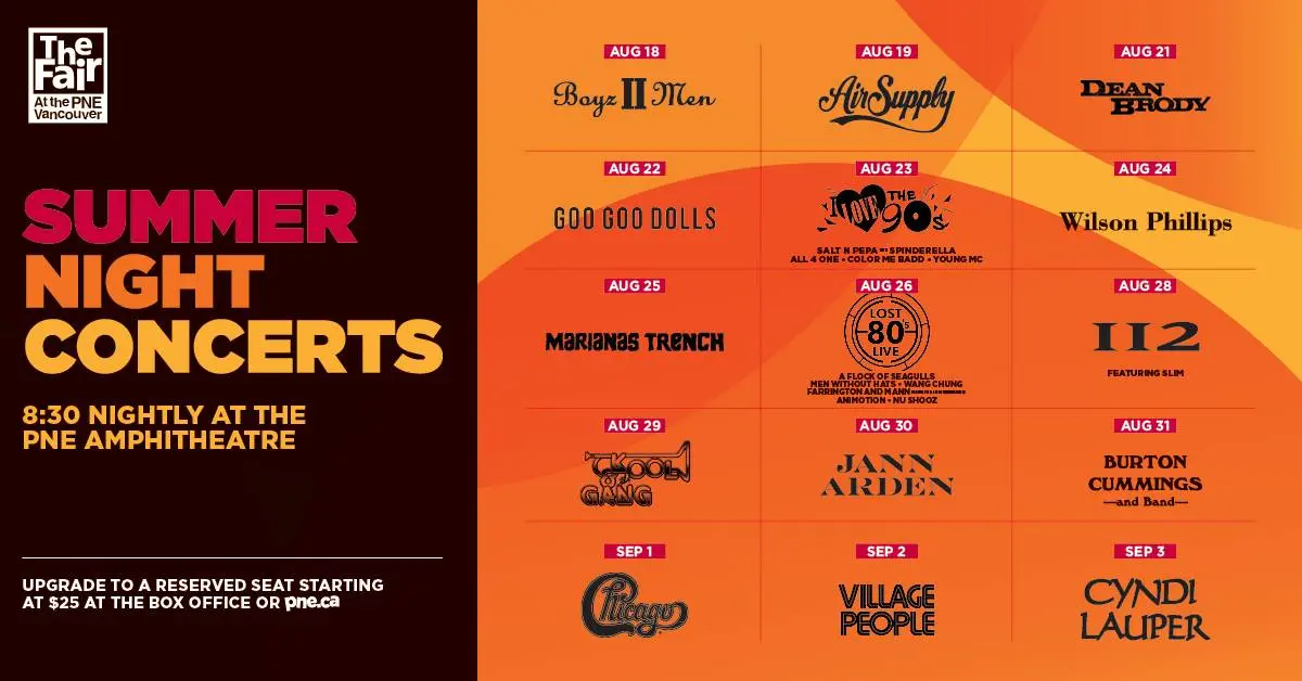 pne free concerts 2018