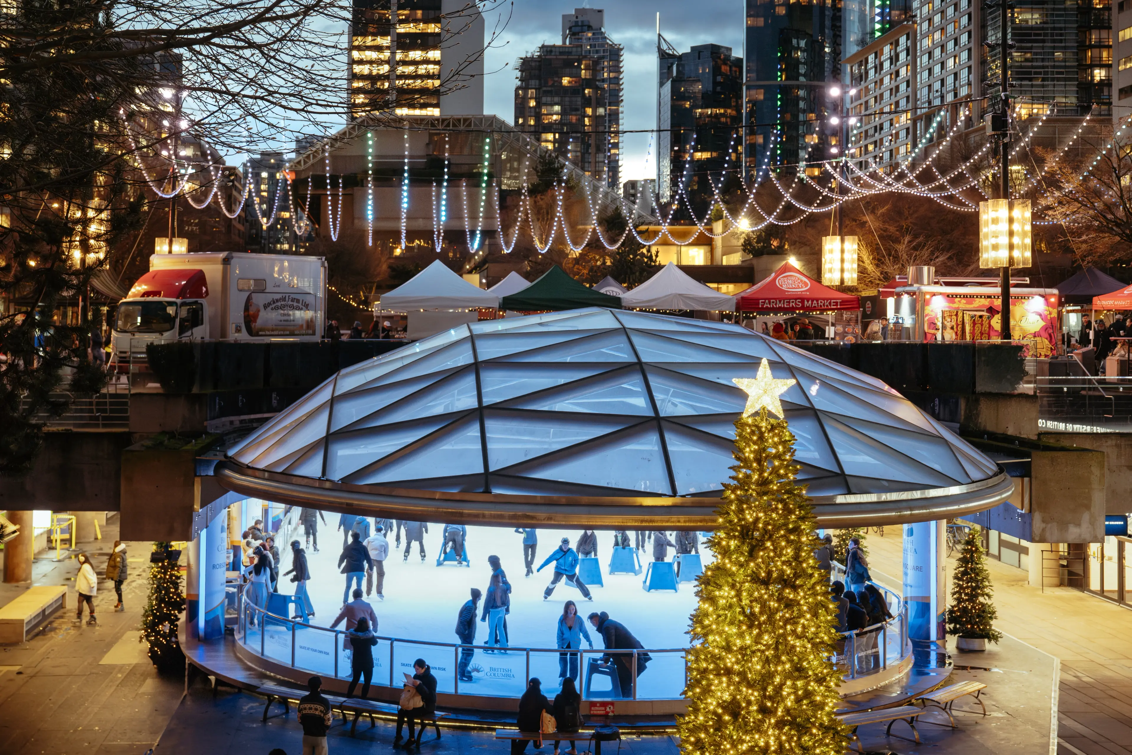 Robson Square Ice Rink in Vancouver.