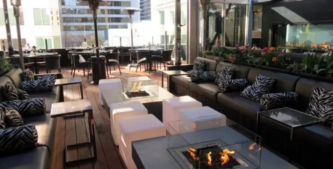 The Roof Black and Blue cozy fire