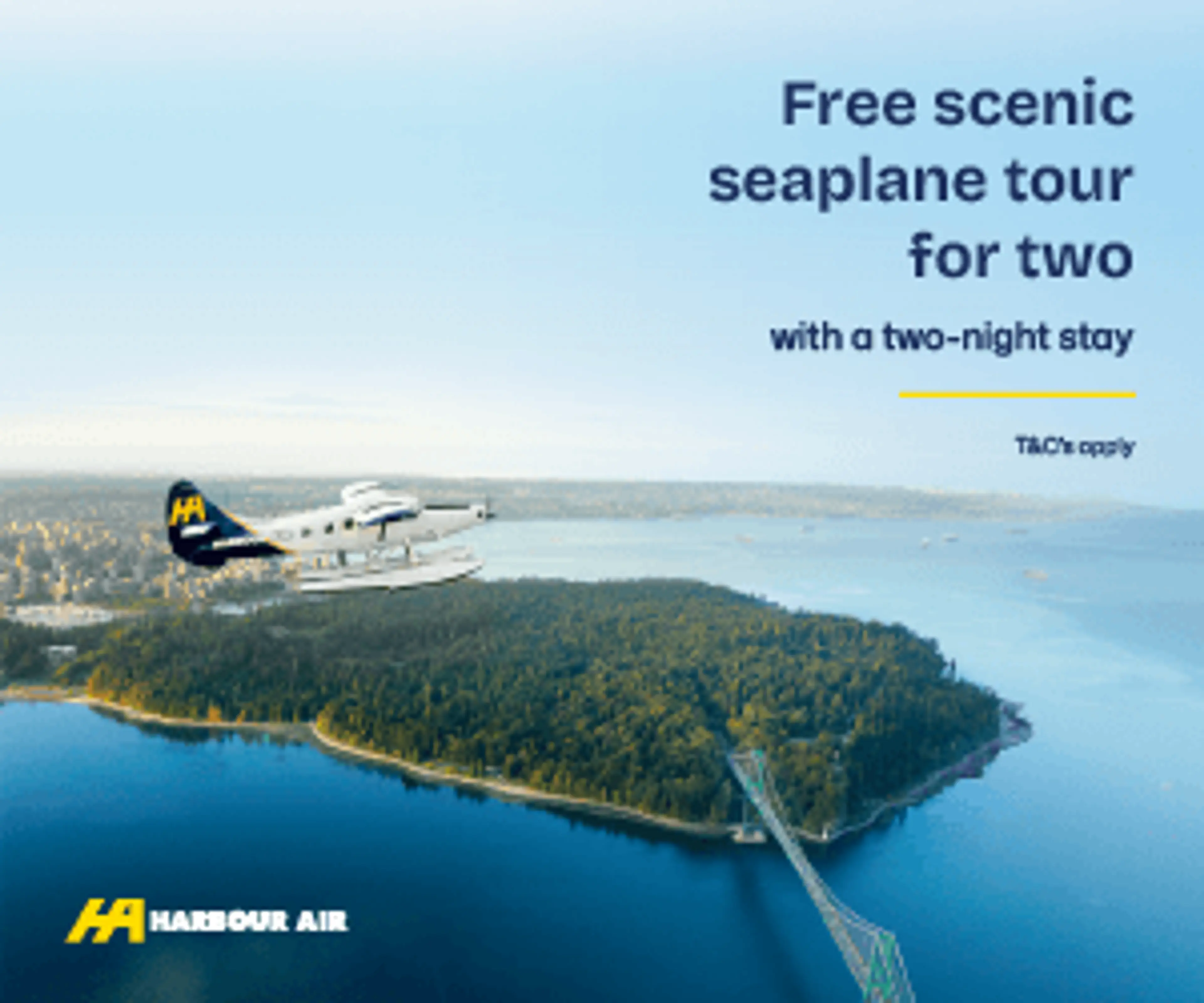 Free scenic seaplane tour for two with a two-night stay