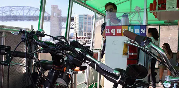 Bikes on the Aquabus