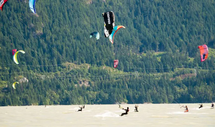 Kiteboarders in Squamish