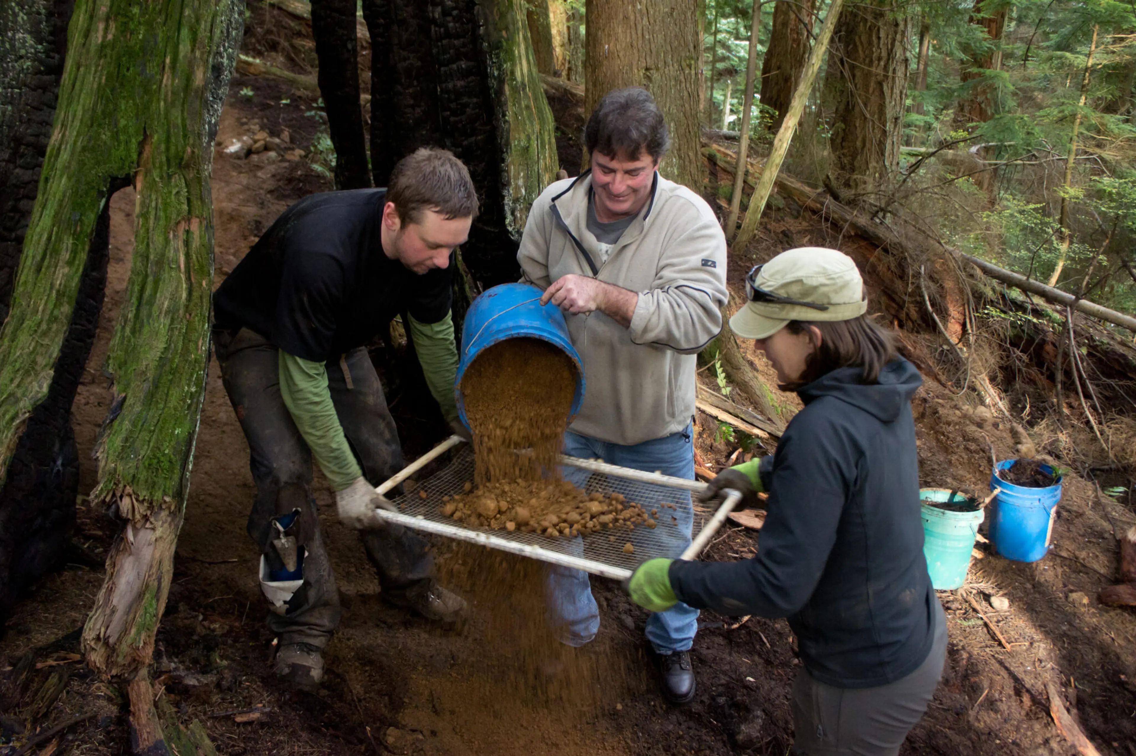 Deanne with NSMBA trail maintenance volunteers